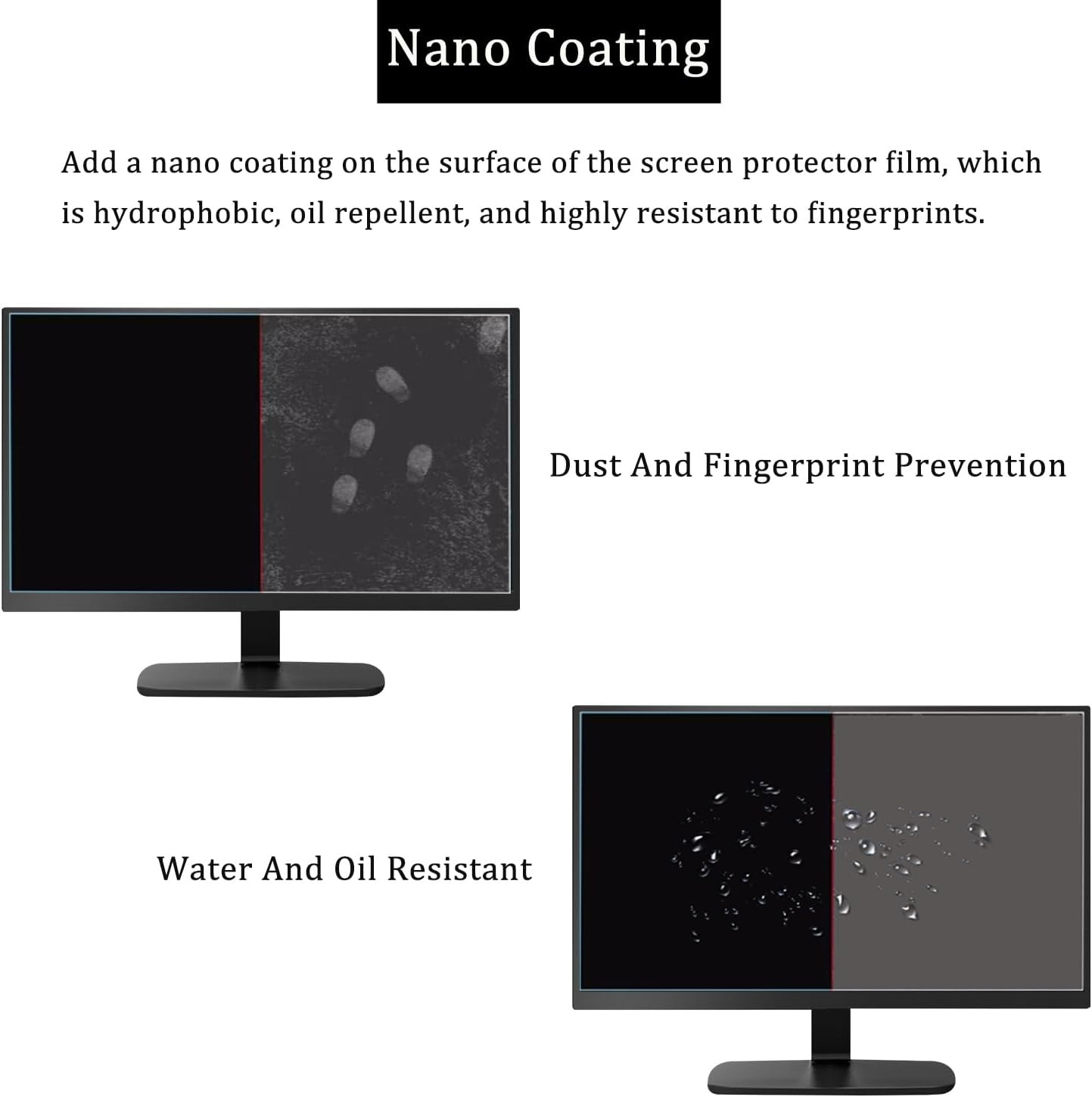 2 Pack 27″ Anti Glare Screen Protector for 27-inch Widescreen Desktop PC Monitor