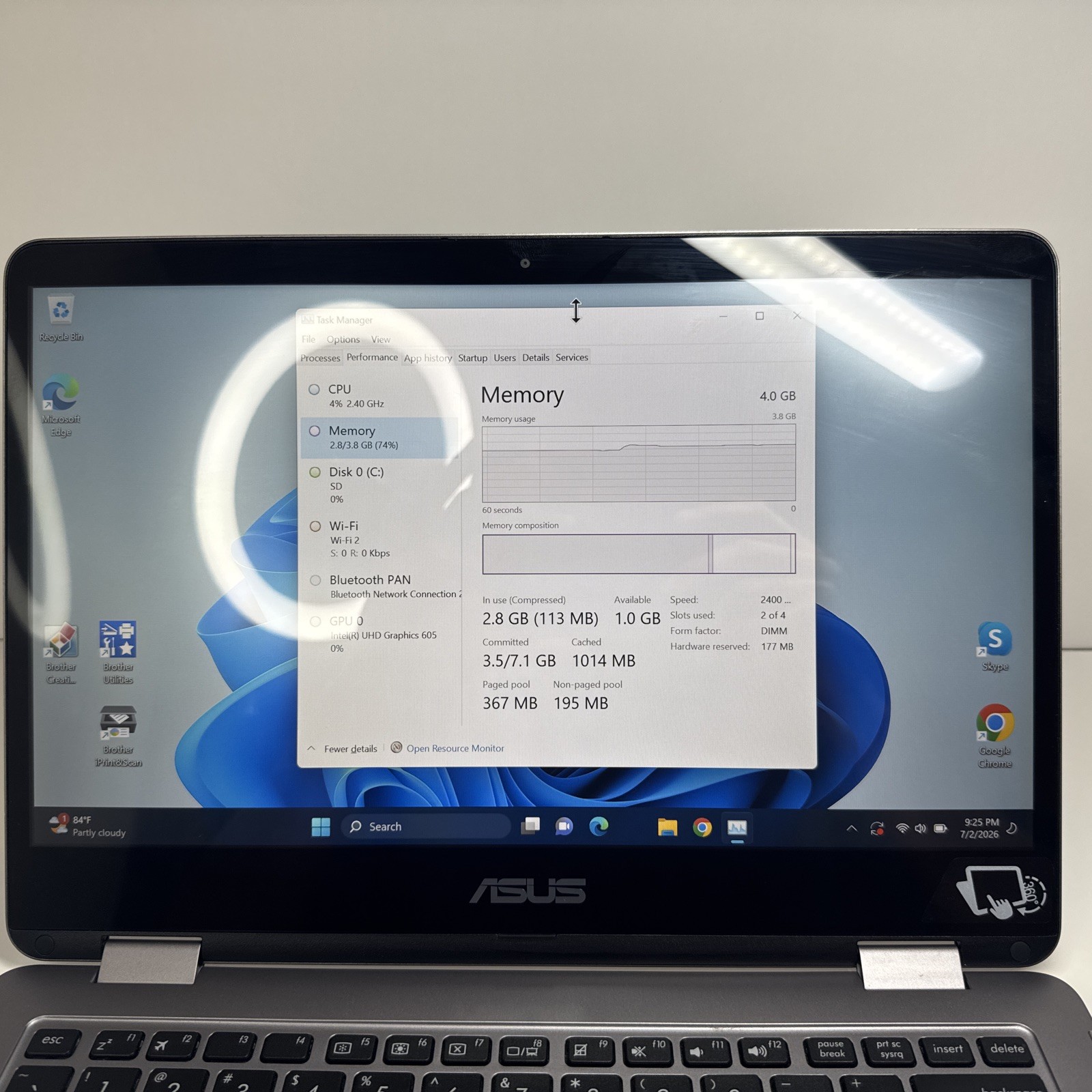 ASUS VivoBook Flip 14 TP401M 14″ Touch Screen Fold Laptop Win 11 Pro 64 GB SSD