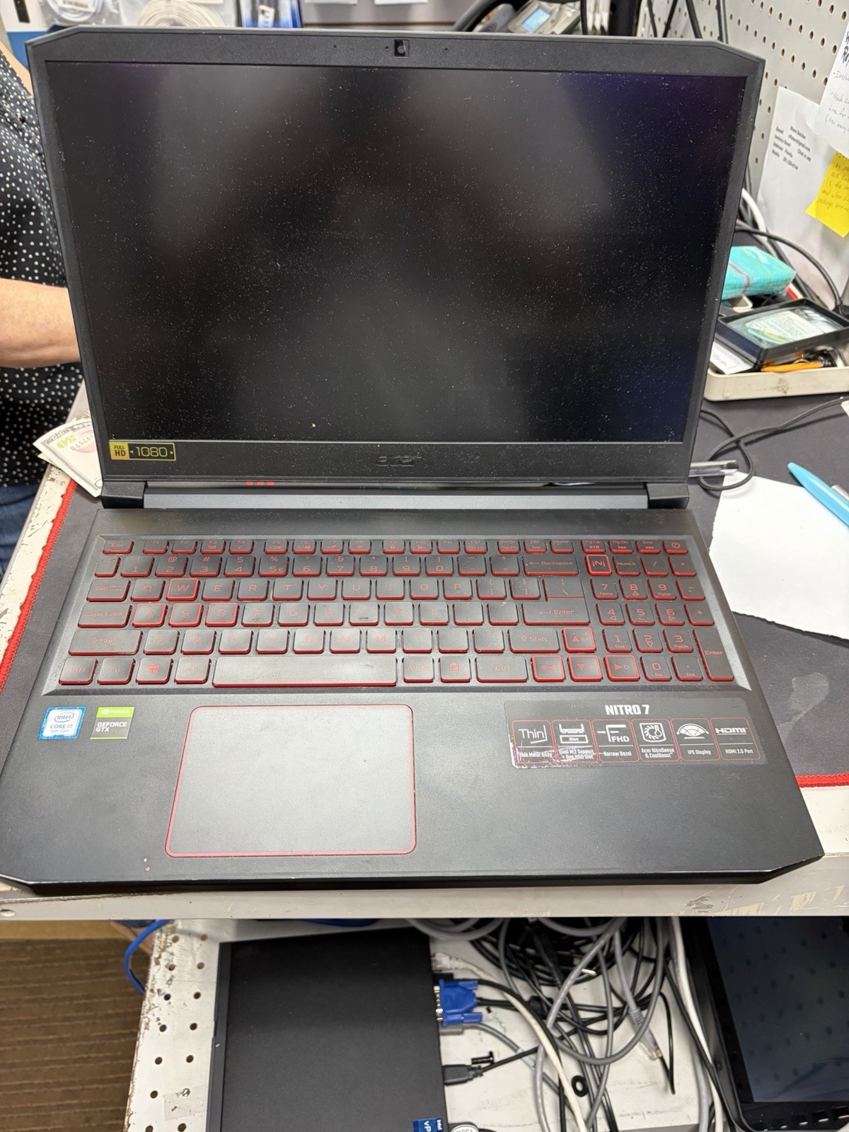 Acer Nitro 7 AN715-51 15.6” Intel i7 9th Gen GTX 1650 16GB RAM – For Parts