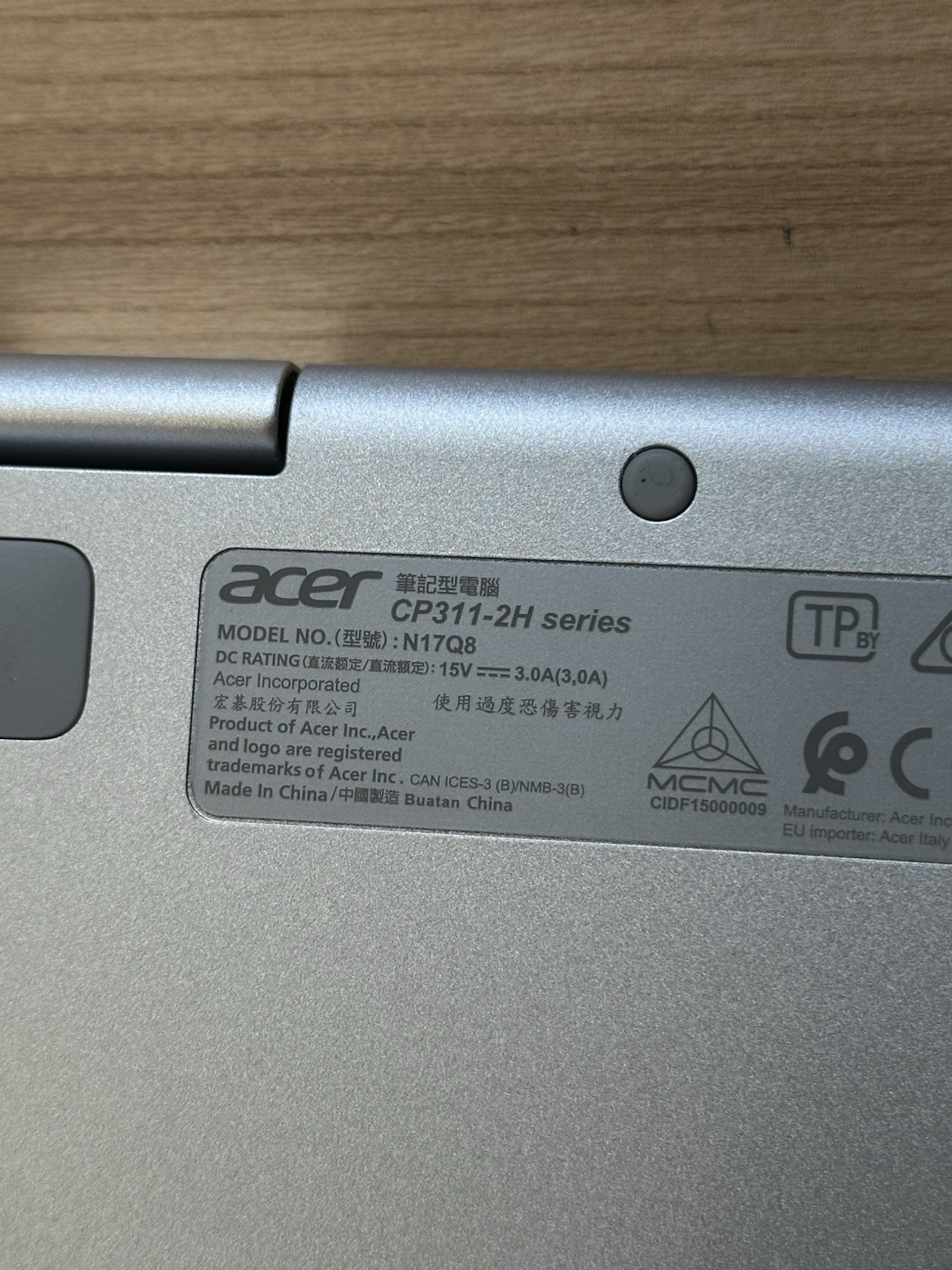 Acer Chromebook Spin 311 CP311-2H Laptop (UNTESTED FOR PARTS OR REPAIR)