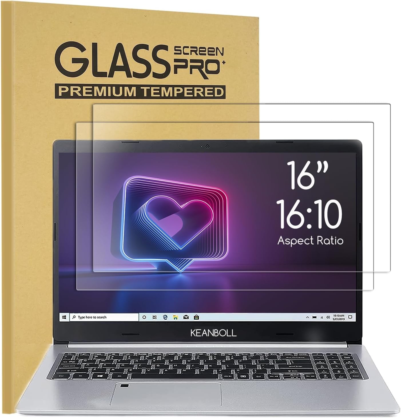Tempered Glass Screen Protector for 16″ Laptops – 2-Pack for HP, Dell, Lenovo, A