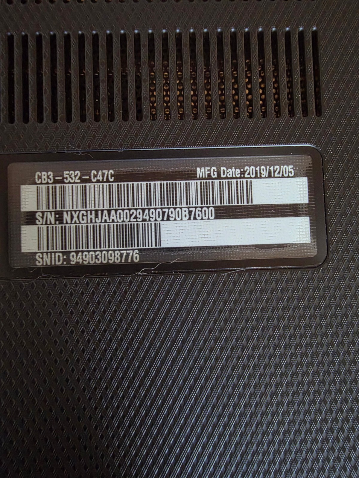 Acer Chromebook 14 CB3-532 Laptop – Intel Atom X5-E8000 – 4GB RAM