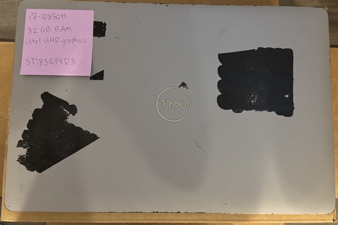 Dell Precision 3551 15.6″ i7-10850H 32GB RAM Intel UHD NO SSD