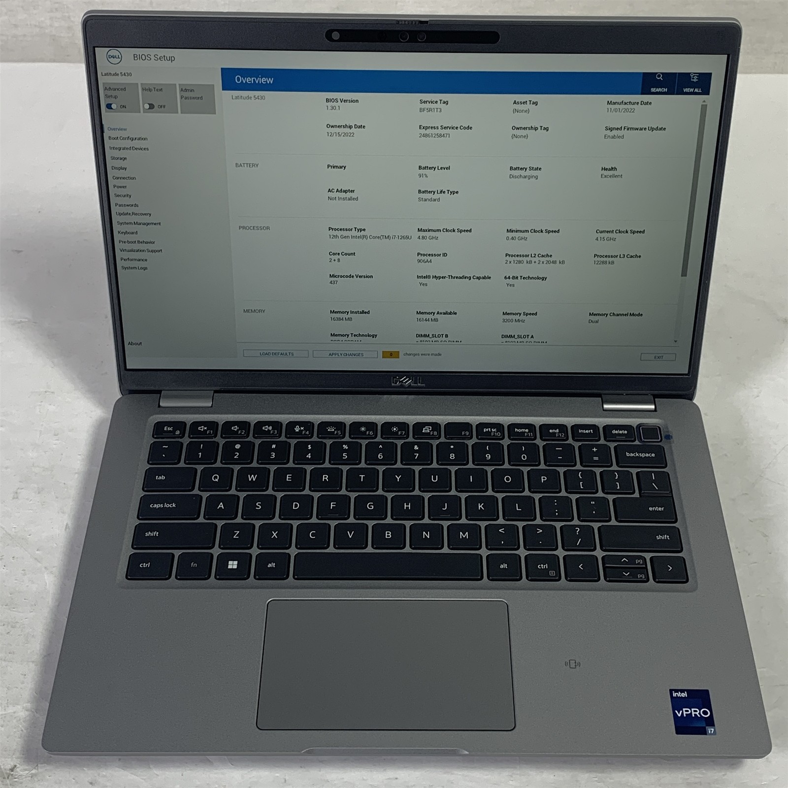 Dell Latitude 5430 14.0″ Laptop i7-1265U 3.6GHz 16GB 512GB NVMe SSD – NO OS