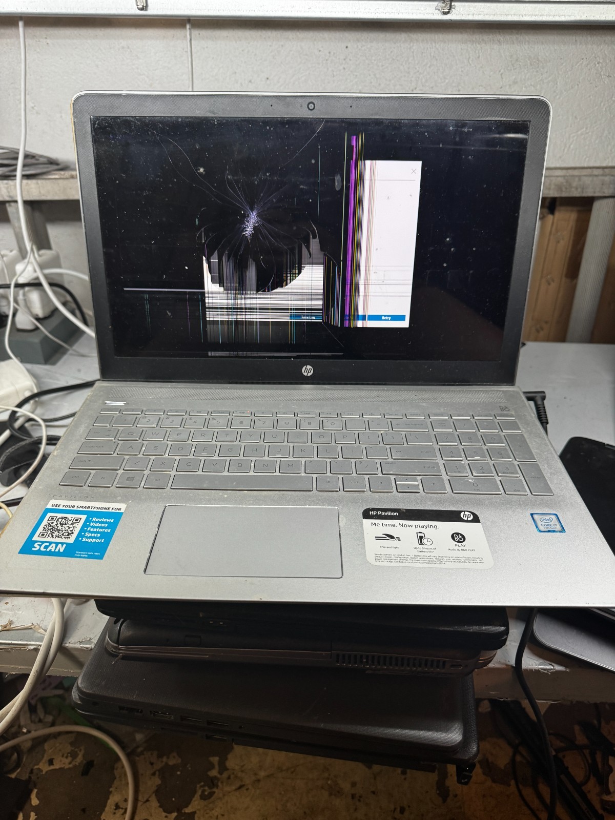Hp Pavilion 7265NGW Intel Core i7 7th Gen Laptop for Parts/Repair #5811