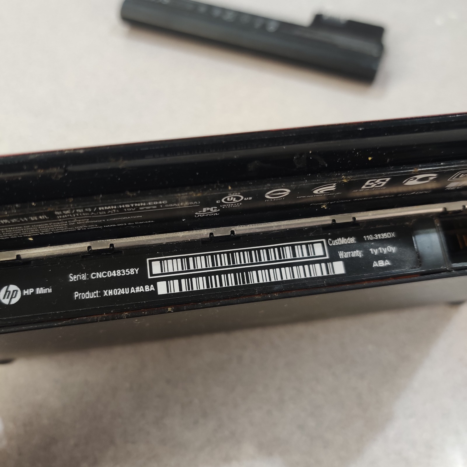 TESTED – HP Mini 110-3135DX – 10” Laptop – NEEDS NEW BATTERY & CHARGER