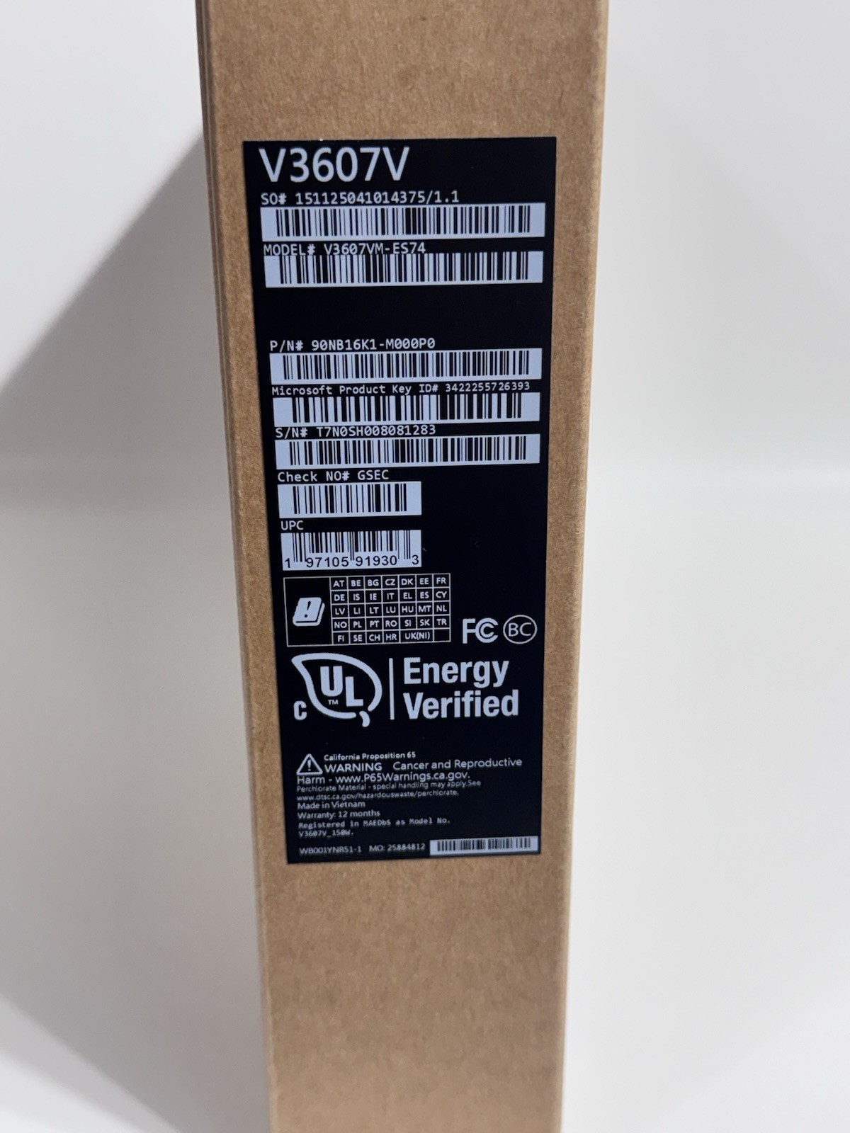 Asus V16 V3607VM 16″ FHD+ 144Hz 2.5 GHz Core 7 240H 16GB 1TB SSD RTX 5060