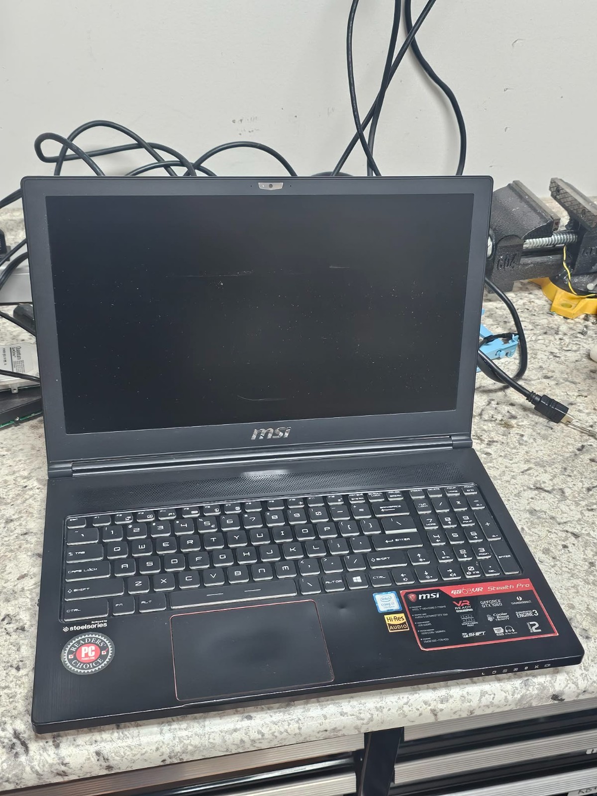 MSI Gaming Laptop GS63VR 7RF i7-7700HQ GTX 1060 16GB RAM WIFi – Works Special
