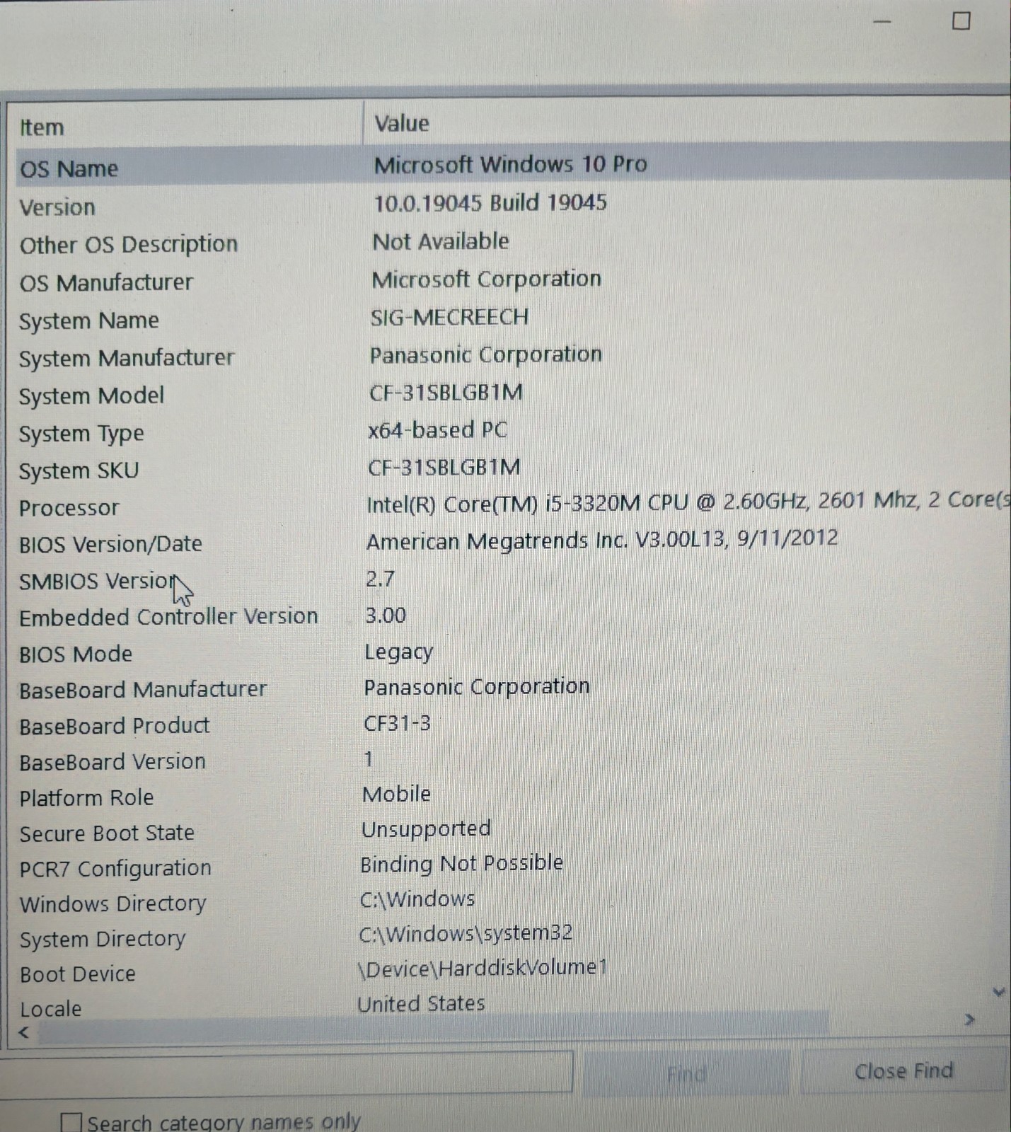Panasonic Toughbook CF-31 13.1” (250G Intel Core i5 3rd Gen 2.3GHz 16GB) Laptop