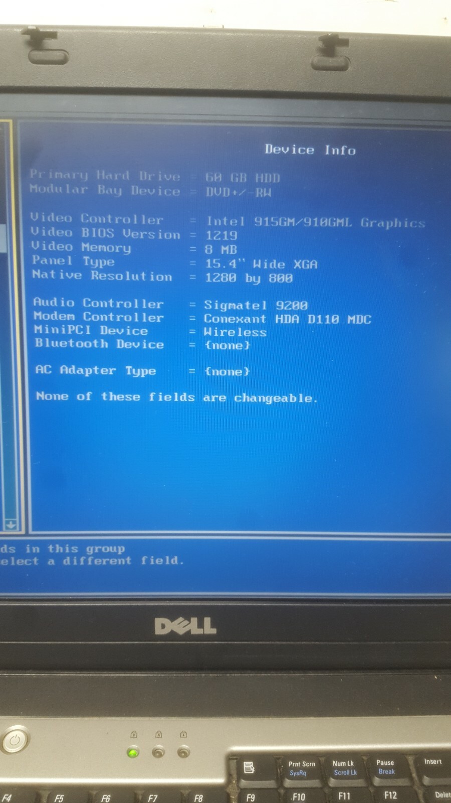 Dell Inspiron B130 Intel Celeron M 1.50Ghz 512MB RAM 60GB HDD, NO OS, TESTED, FS