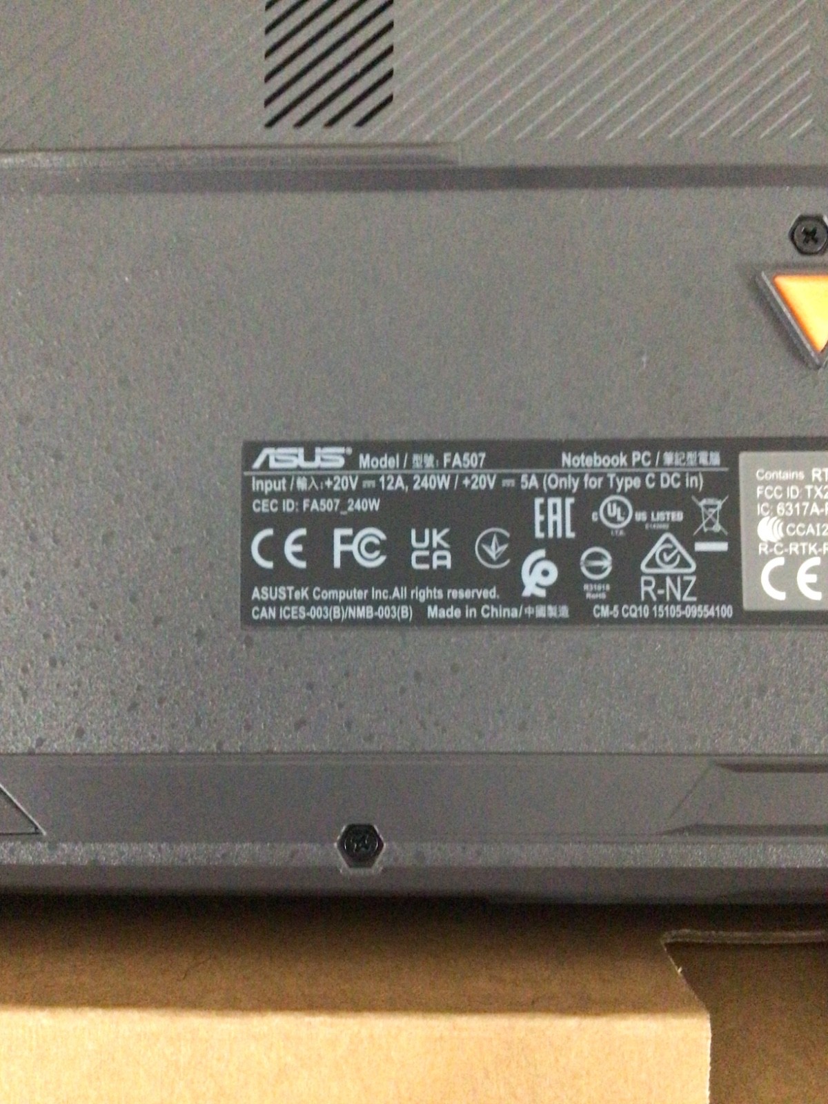 TUF Gaming Laptop A15