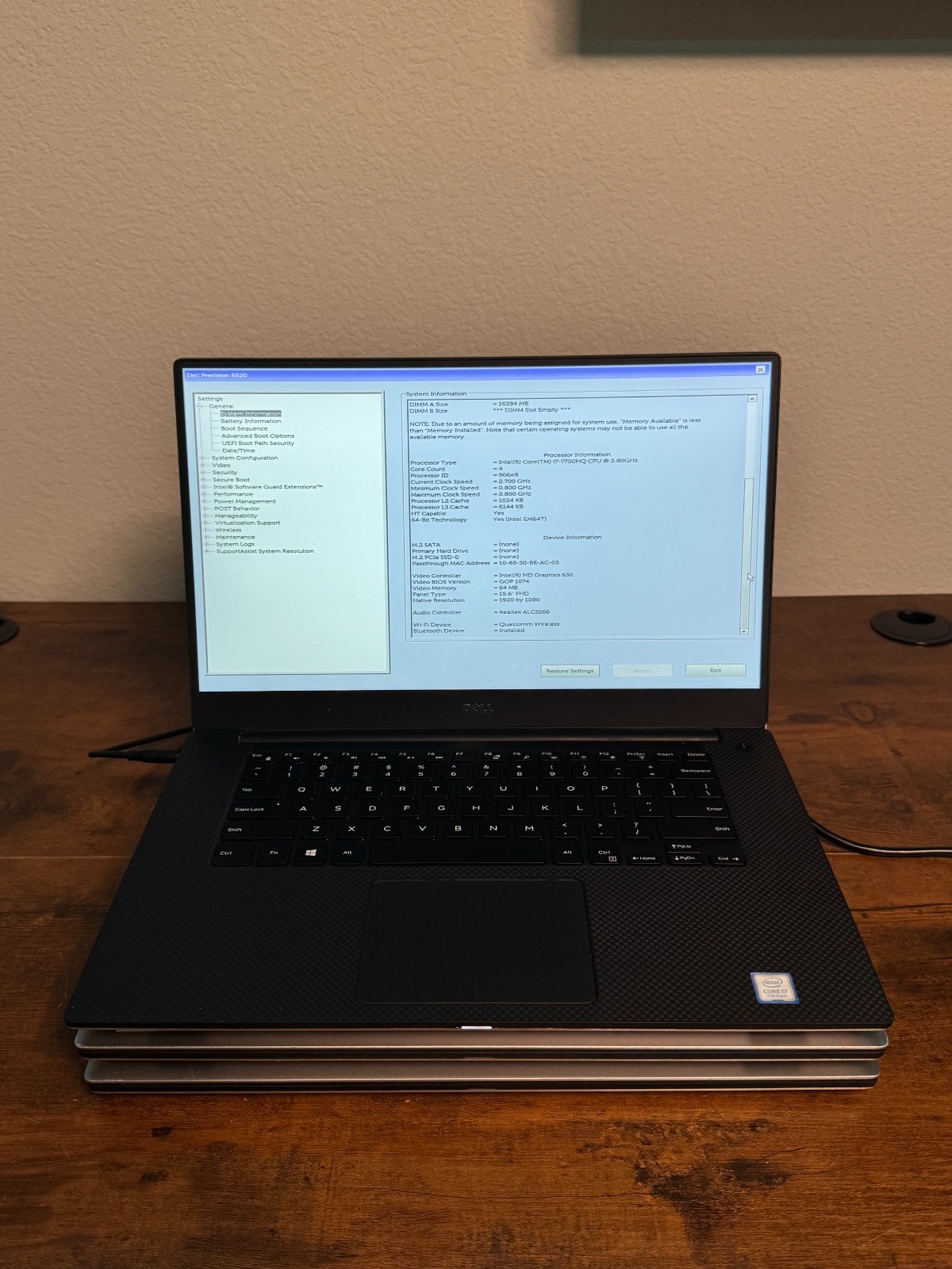 Lot of 3 Dell Precision 5520 FHD Intel I7-7700HQ 16GB RAM NO SSD T1200M NO OS