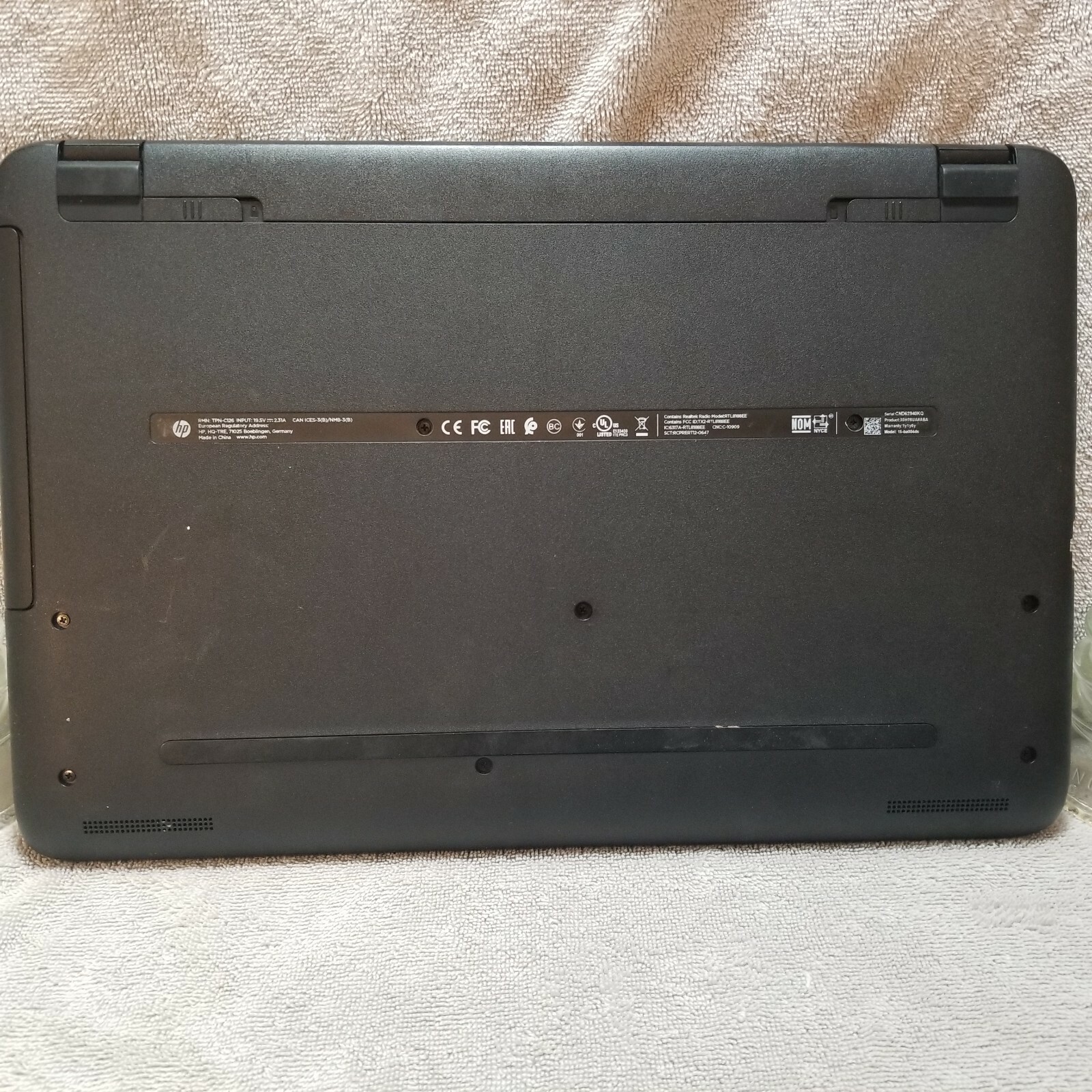 HP notebok 15-ba004ds AMD Quad-Core Laptop 500gb HDD 4 GB ram 15.6″ display