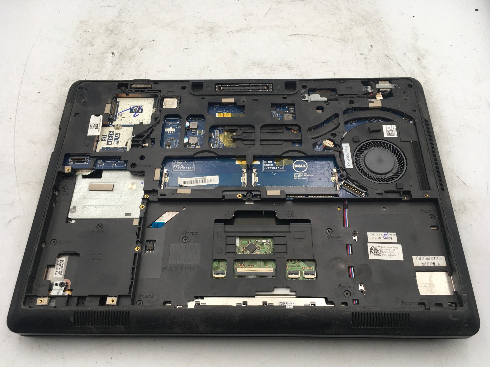 DELL LATITUDE E7450 – BOOTS TO BIOS/BAD LCD – INTEL I5 5300U – NO RAM – READ -BB