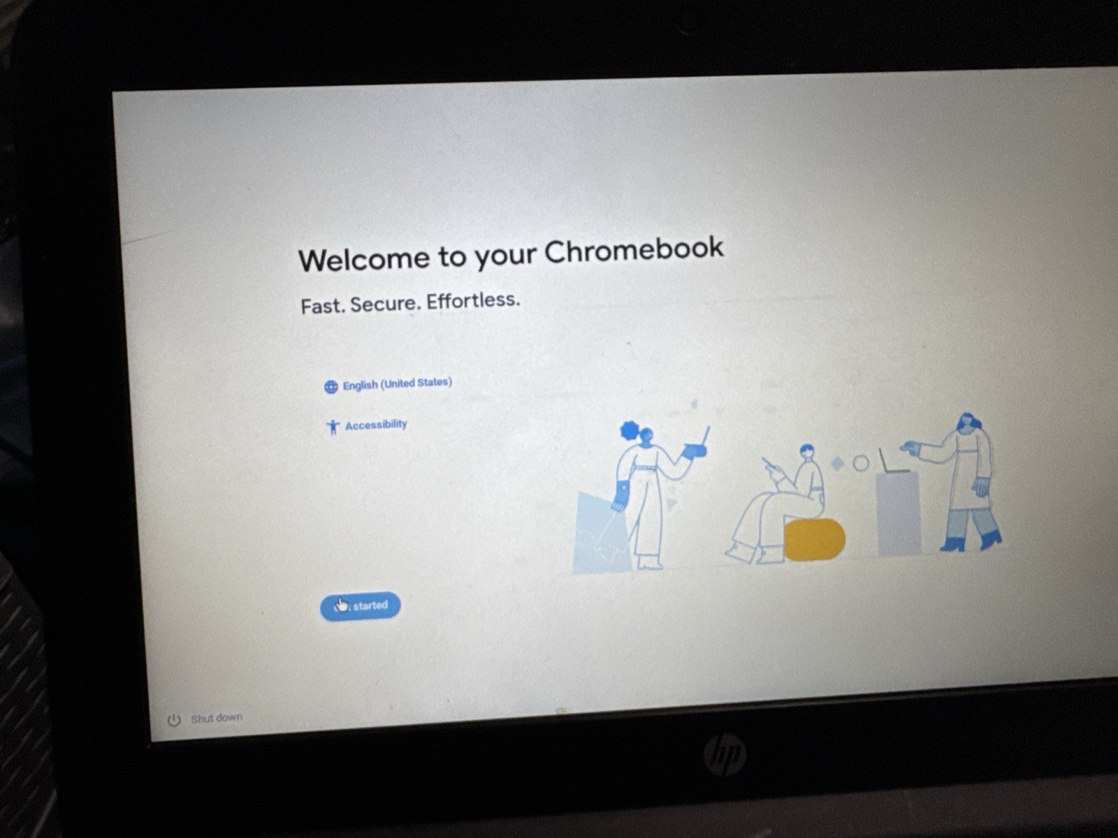 HP Chromebook TPN-Q151 Intel Celeron N3060 1.60GHz 4GB RAM – Reset W/ Charger