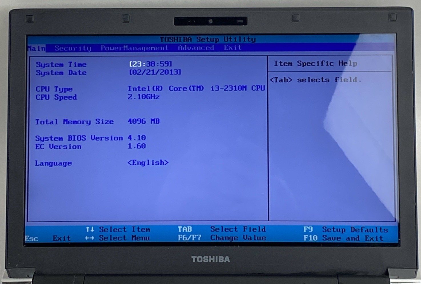 Toshiba Satellite R845 Intel Core i3-2310M 2.10GHz 4GB RAM 14″ No HDD No OS