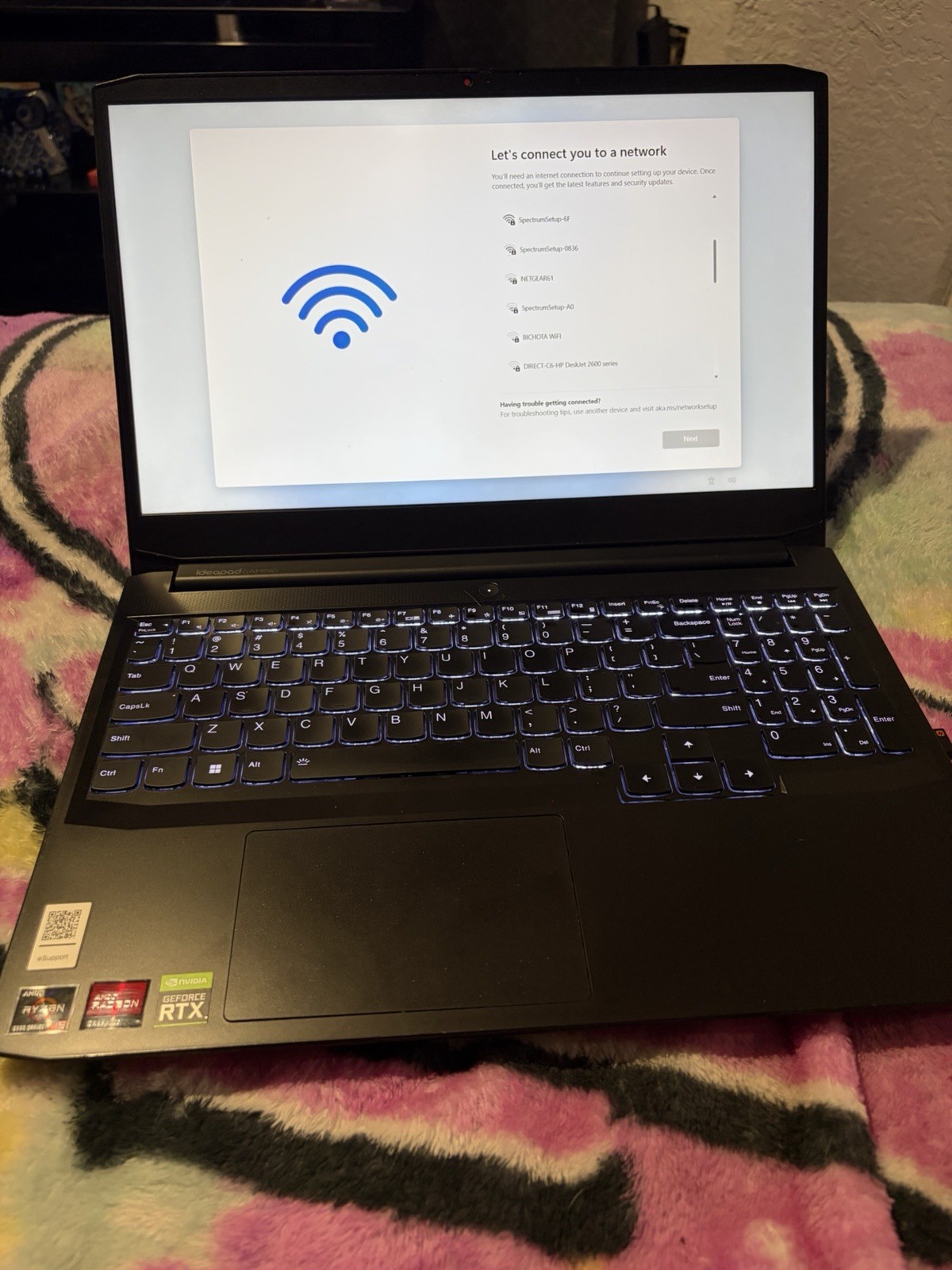 Lenovo ideapad Gaming 3 Laptop AMD Ryzen NVIDIA RTX 15.6″ SSD Windows 10 Black