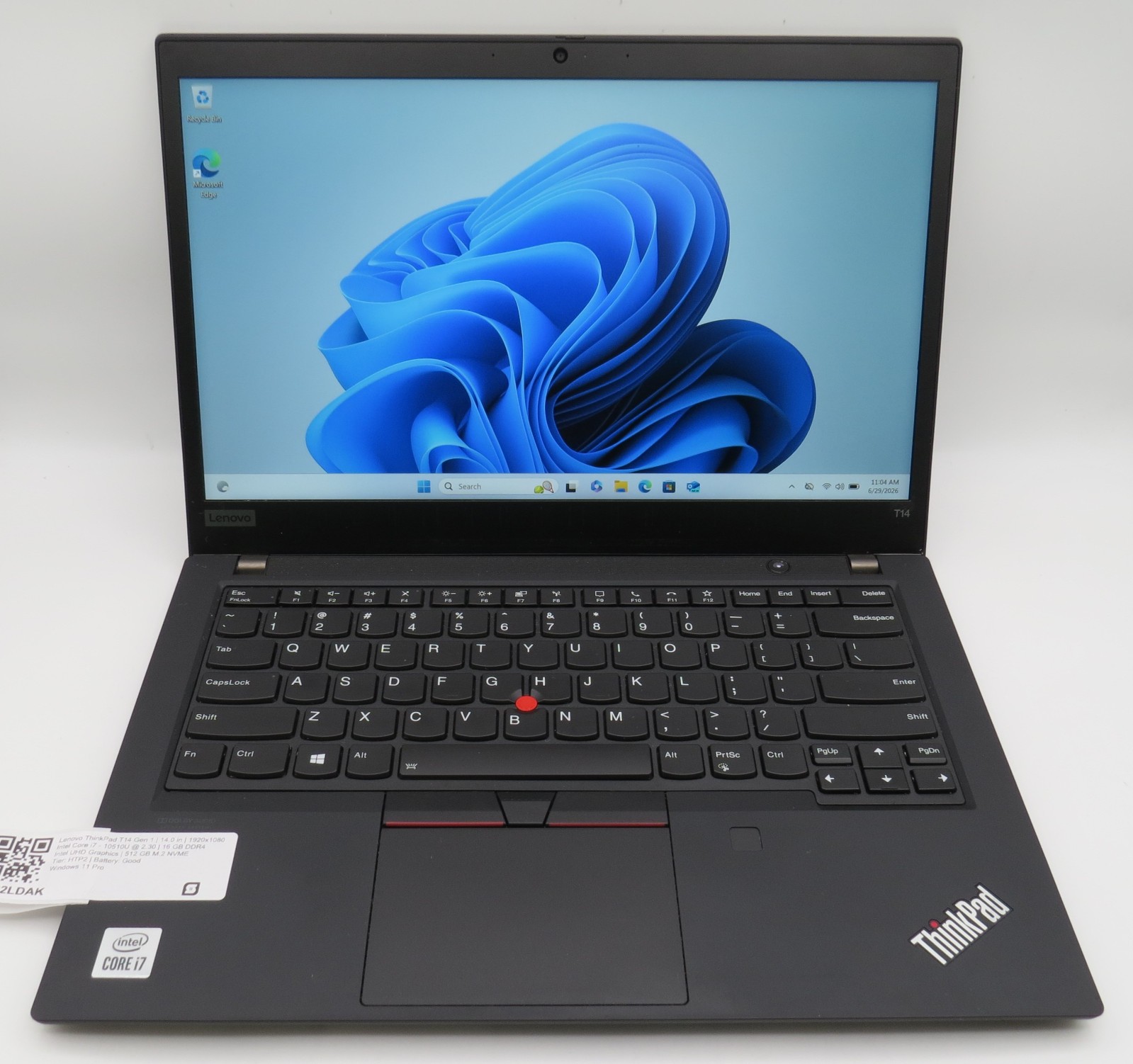 Lenovo ThinkPad T14 G1 i7-10510U 16GB DDR4 512GB m2 14″ Touch Win11 Pro