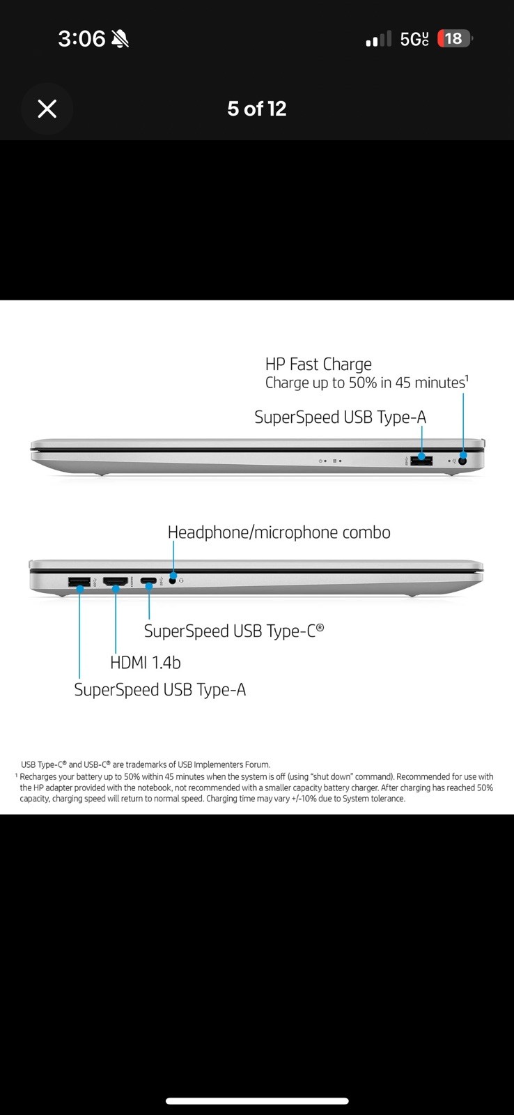 HP Laptop 17.3″ 1920 x1080 – Intel®️ Core™️ i7-1165G7 – 512GB SSD – 8GB Ram 🔥