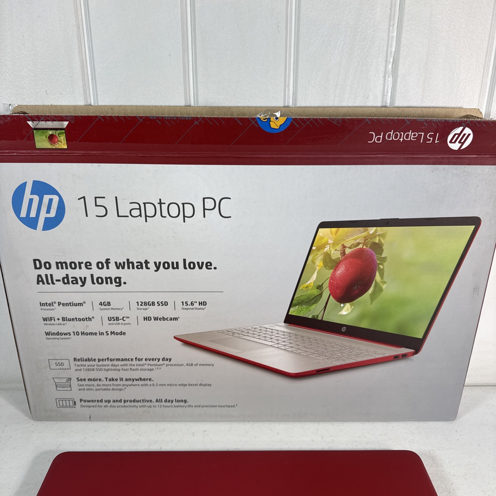 HP 15-Red Laptop 15.6” Intel Pentium Silver N5030 4GB RAM 128GB SSD DW0083WM
