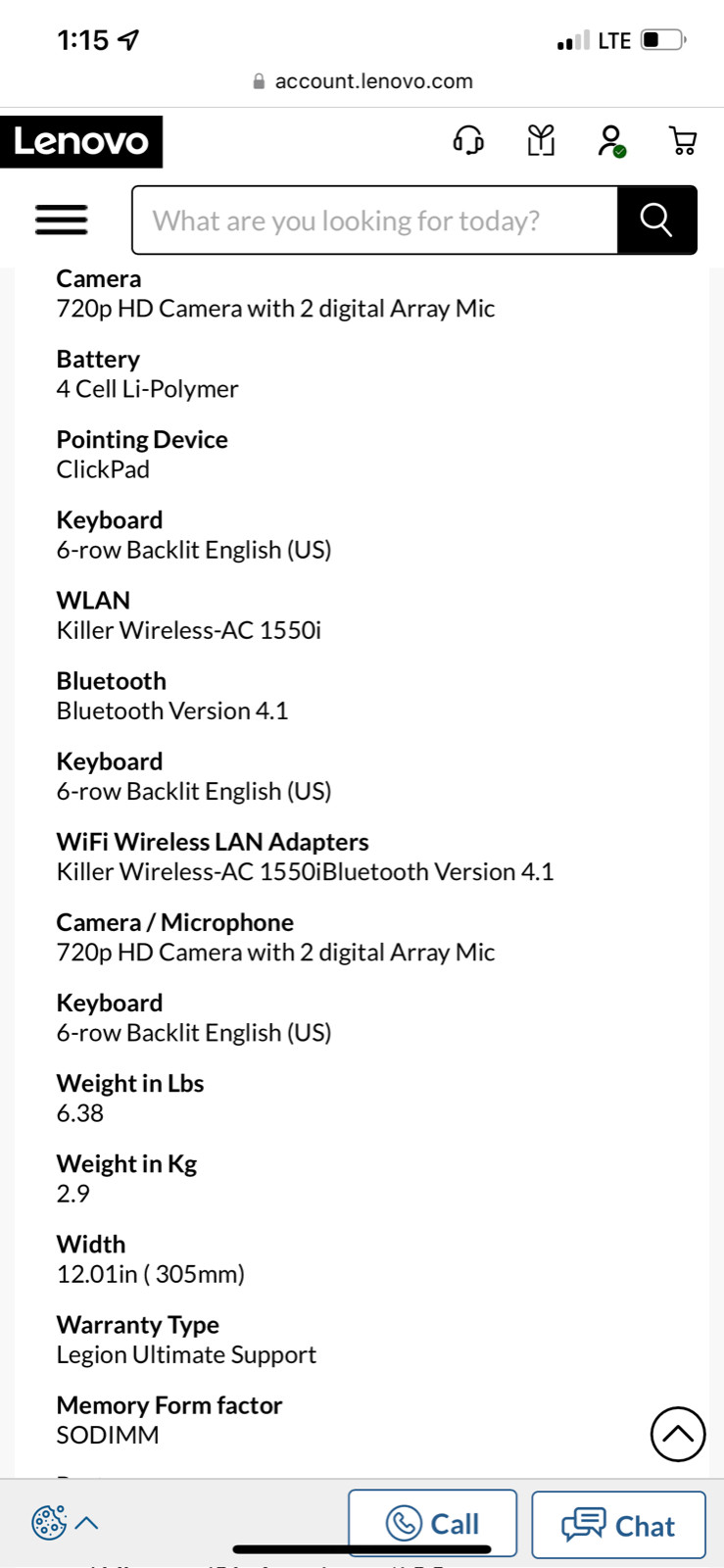 Gaming Laptop Lenovo Legion y740 Iron grey