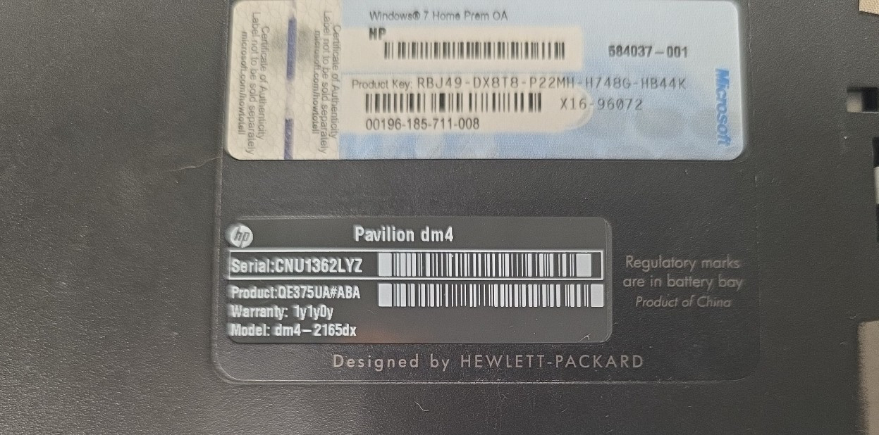 HP Pavilion DM4-2165dx| Intel Core i3-2330M| 6GB RAM| 320GB HDD| UBUNTU