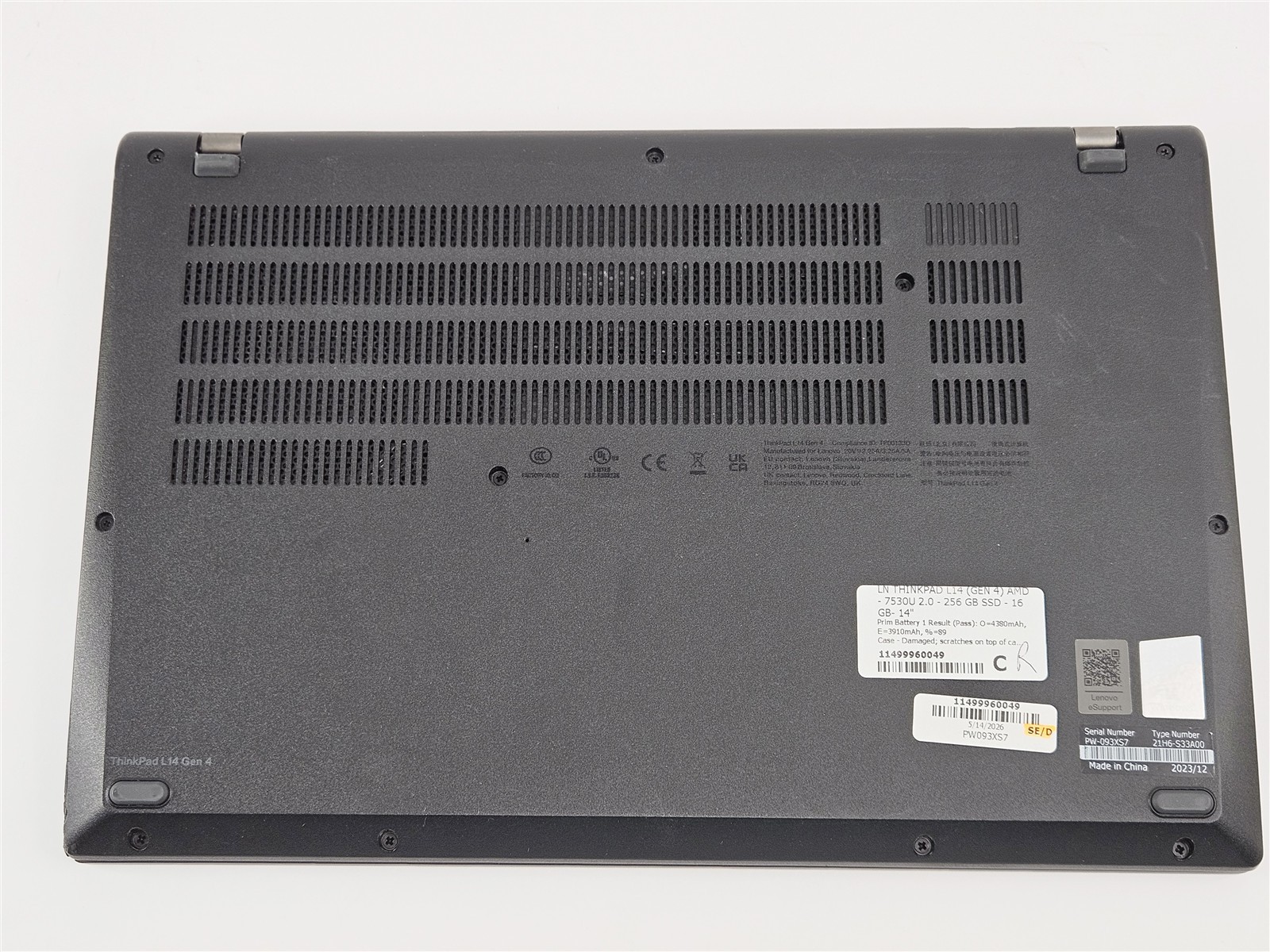 Lenovo 14″ ThinkPad L14 Gen 4 AMD Ryzen 5 PRO 7530U 16GB 256GB SSD AMD Radeon