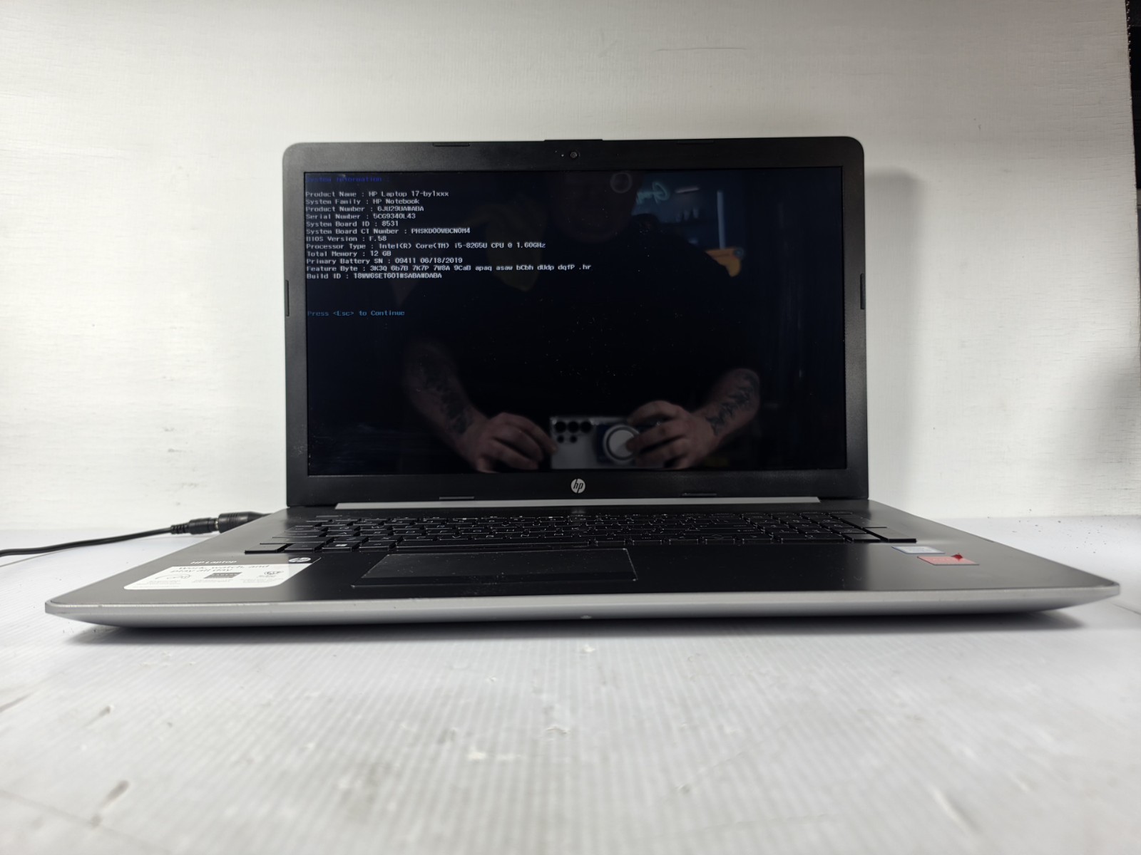 HP Laptop 17-by1xxx 17.3″ i5-8265U 12GB 1TB HDD No OS Motherboard