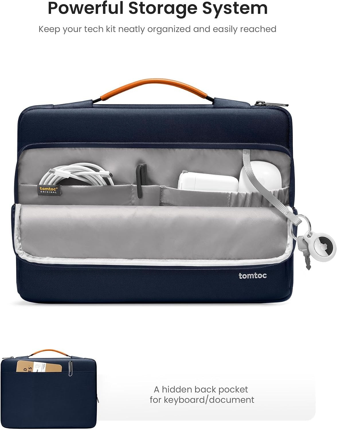 Navy Blue 360 Degree Laptop Case for 15-inch MacBook Air M5/A3448 2026, M4/A3241