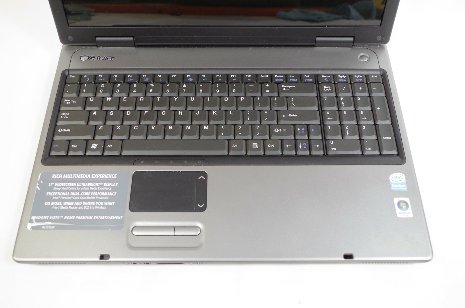 Gateway MX8711 PA6A 100GB HD Intel T2060 1.6Ghz 2GB Ram Wiped