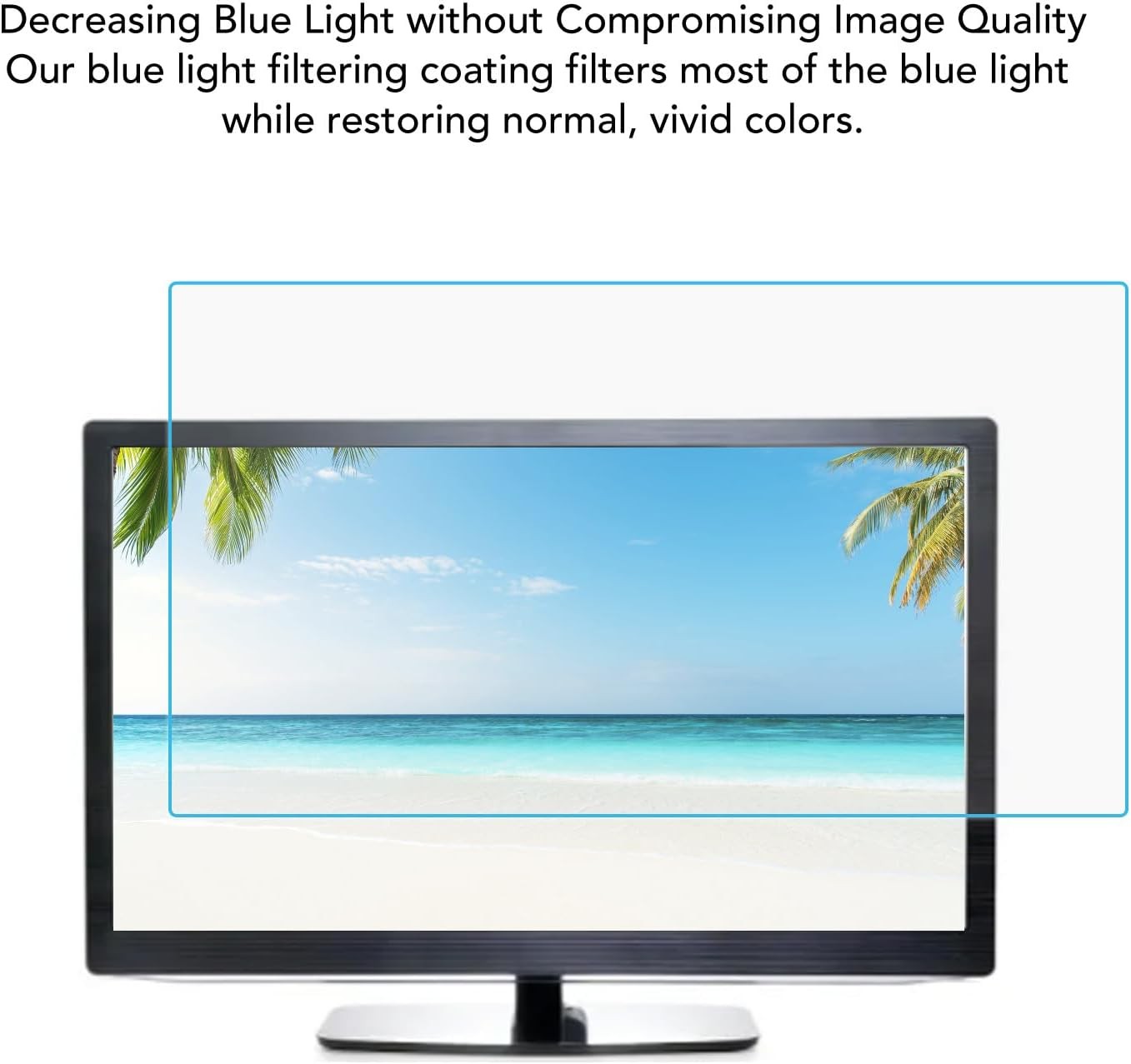 24 Inch Computer Screen Filter, 16:9 Blue Light Blocking Screen Protector Panel