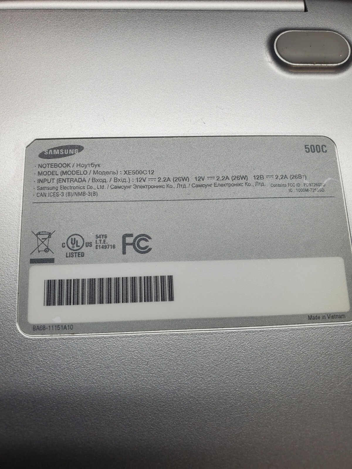 SAMSUNG CHROMEBOOK 2 11.6 HD CELERON N2840 4GB 16GB SSD XE500C12-K01US