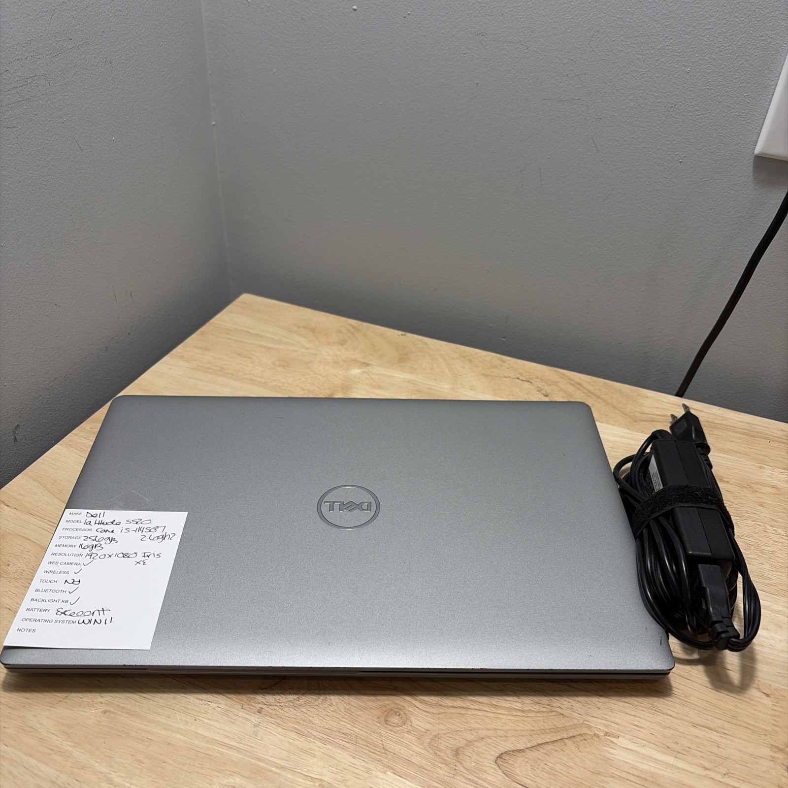Dell Latitude 5520 Core i5-1145G7 2.60GHz, 16GB, 256GB SSD WebCam, WiFi W11 Cord