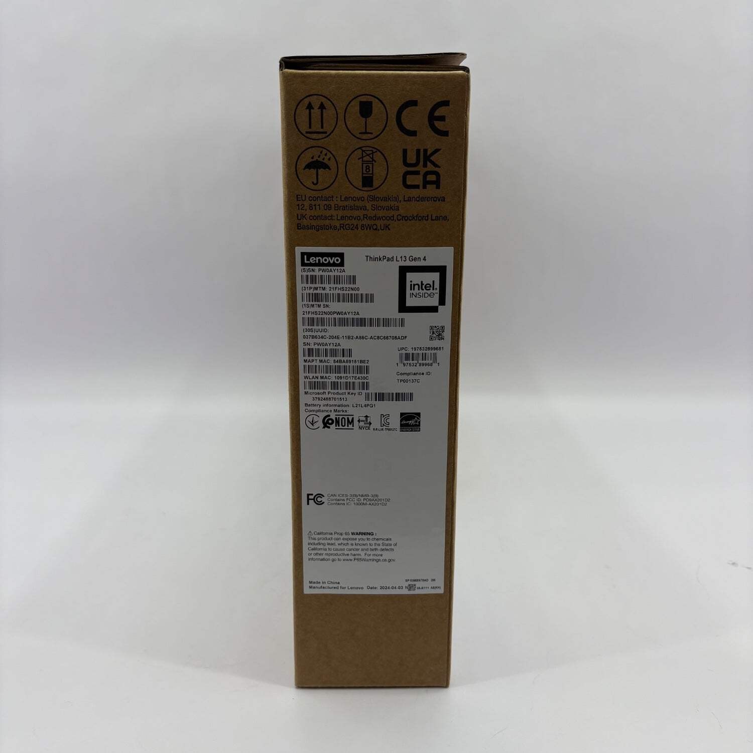 New Lenovo ThinkPad L13 Gen 4 S22N00 13.3″ i5-1335U 4.6GHz 16GB RAM 256GB SSD