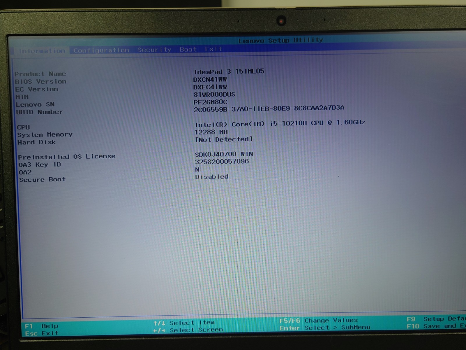 Lenovo Ideapad 3 15IML05 15.6″ FHD i5-10210U 12GB RAM No OS/SSD