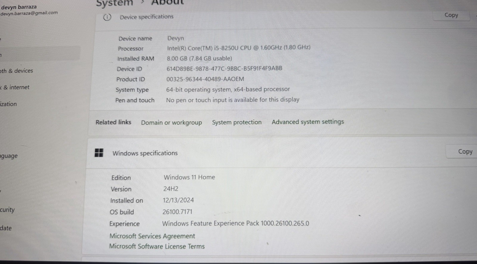 HP Envy 13″ Laptop i5-8250U 8GB 256GB SSD FHD Win 11 Webcam USB-C