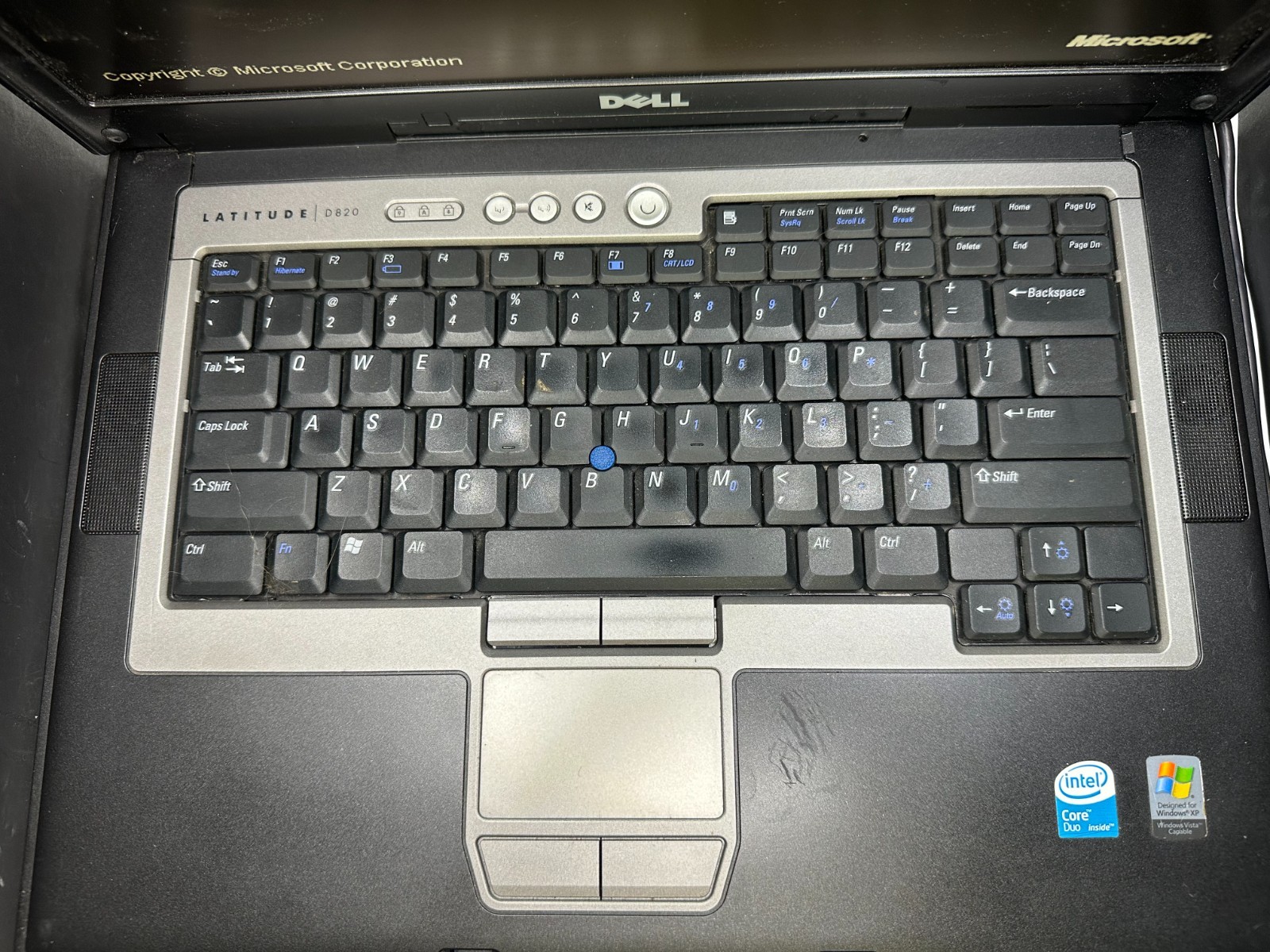 DELL D820 CORE 2 DUO, WIN 98, 64 GB SSD POWER ADAPTER, STRICTLY FOR PARTS/REPAIR