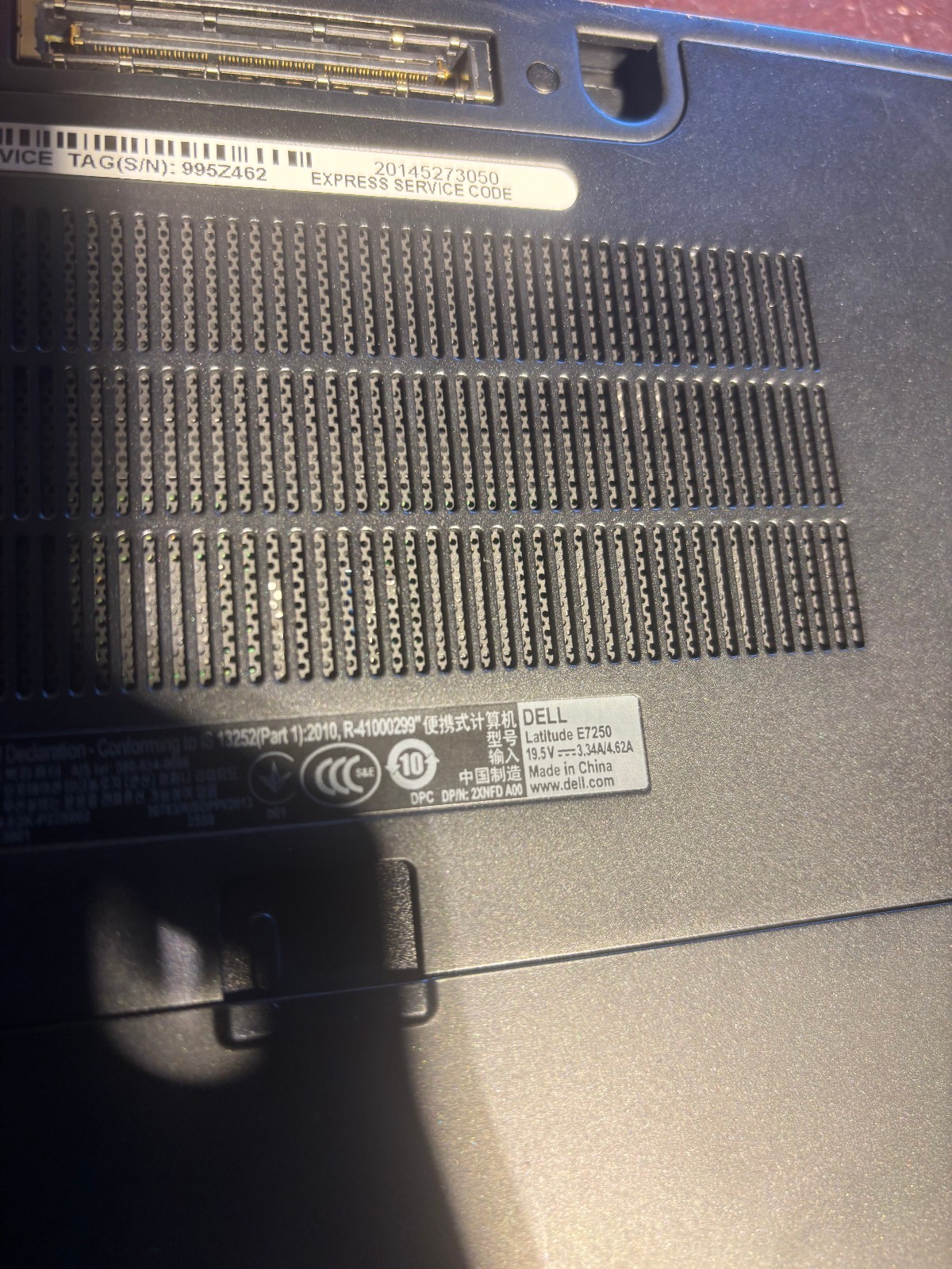 Dell Latitude Laptop 2017 E7270 Intel i5 for parts/repair no HDD or Battery