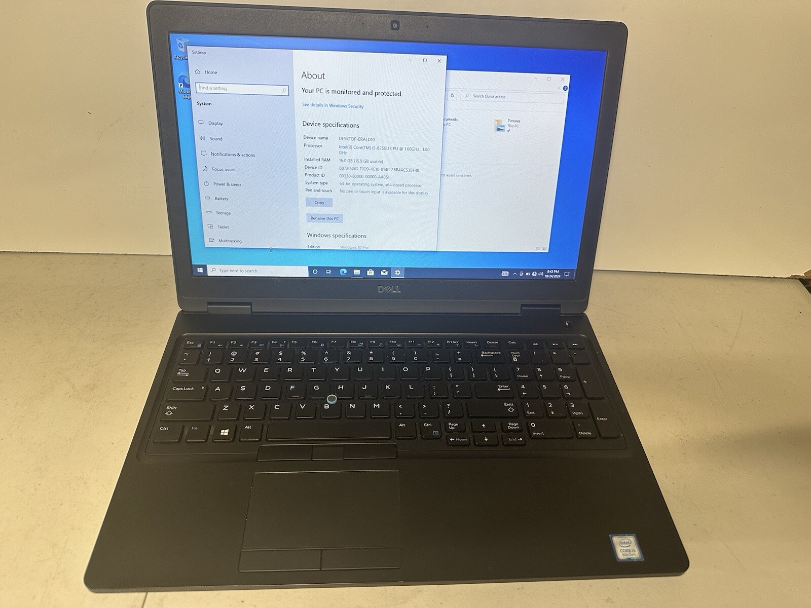 Cheap! Dell Latitude 5580 FHD 15.6″ Laptop Quad i5-7440HQ 2.80Ghz 16GB 256 SSD