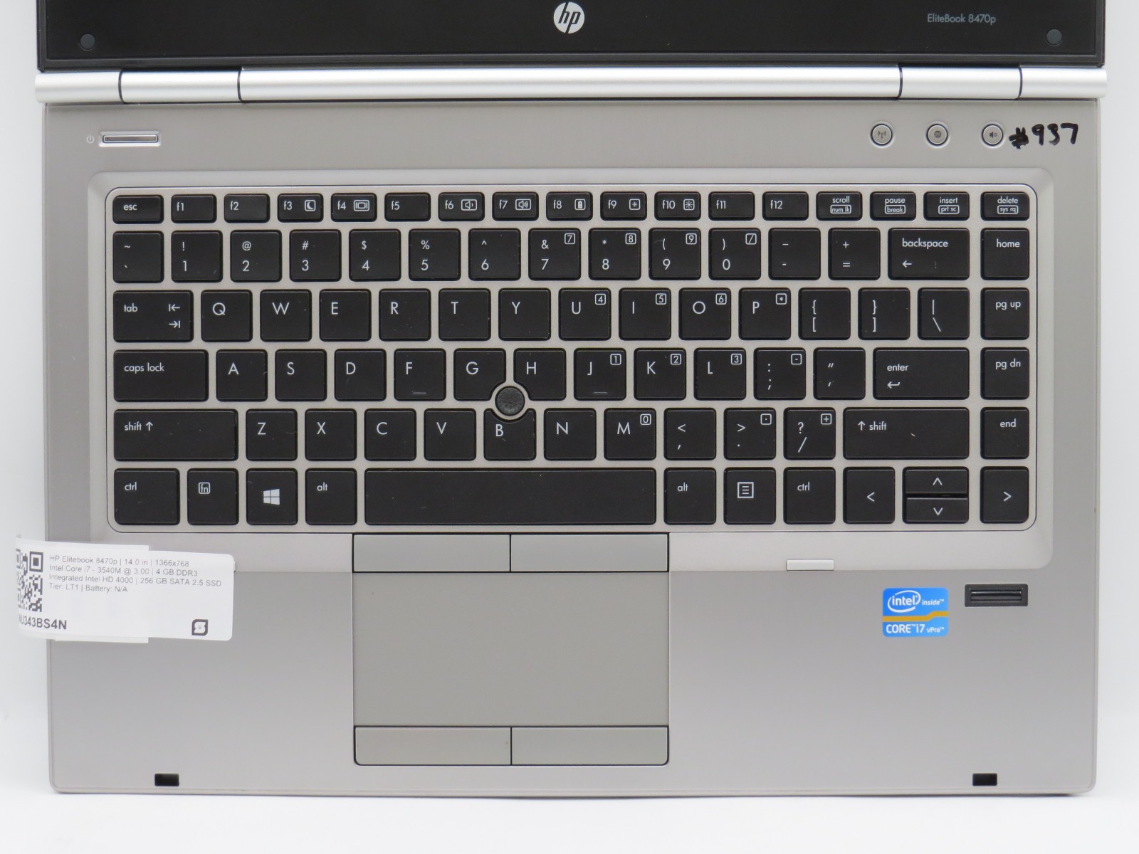 HP Elitebook 8470p i7-3540M @ 3GHz 4GB DDR3 256GB SSD 14″ No OS