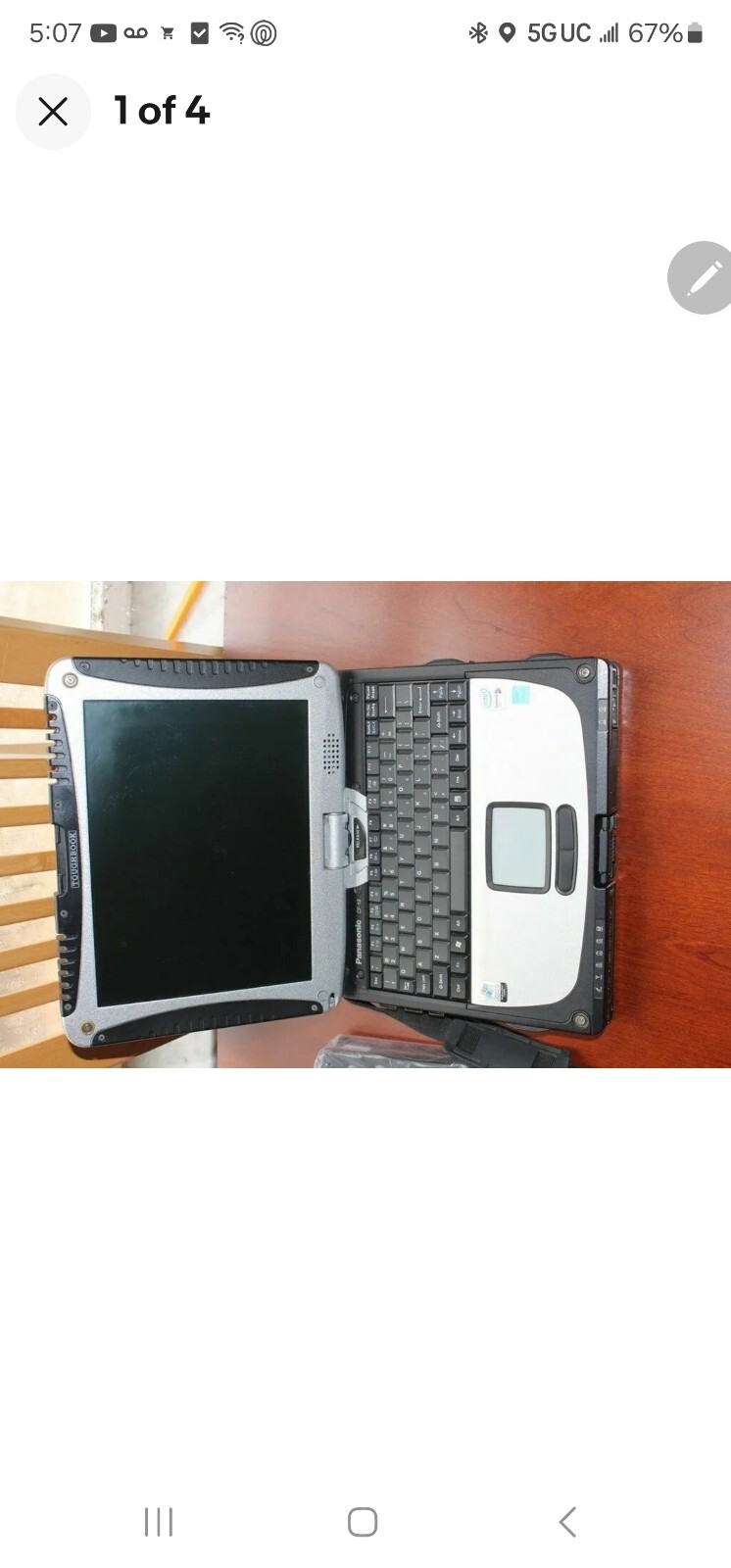 Panasonic Toughbook CF-19 MK4 i5 4GB, TOUCHSCREEN , 128 SSD.WIN 10 PRO 64BIT