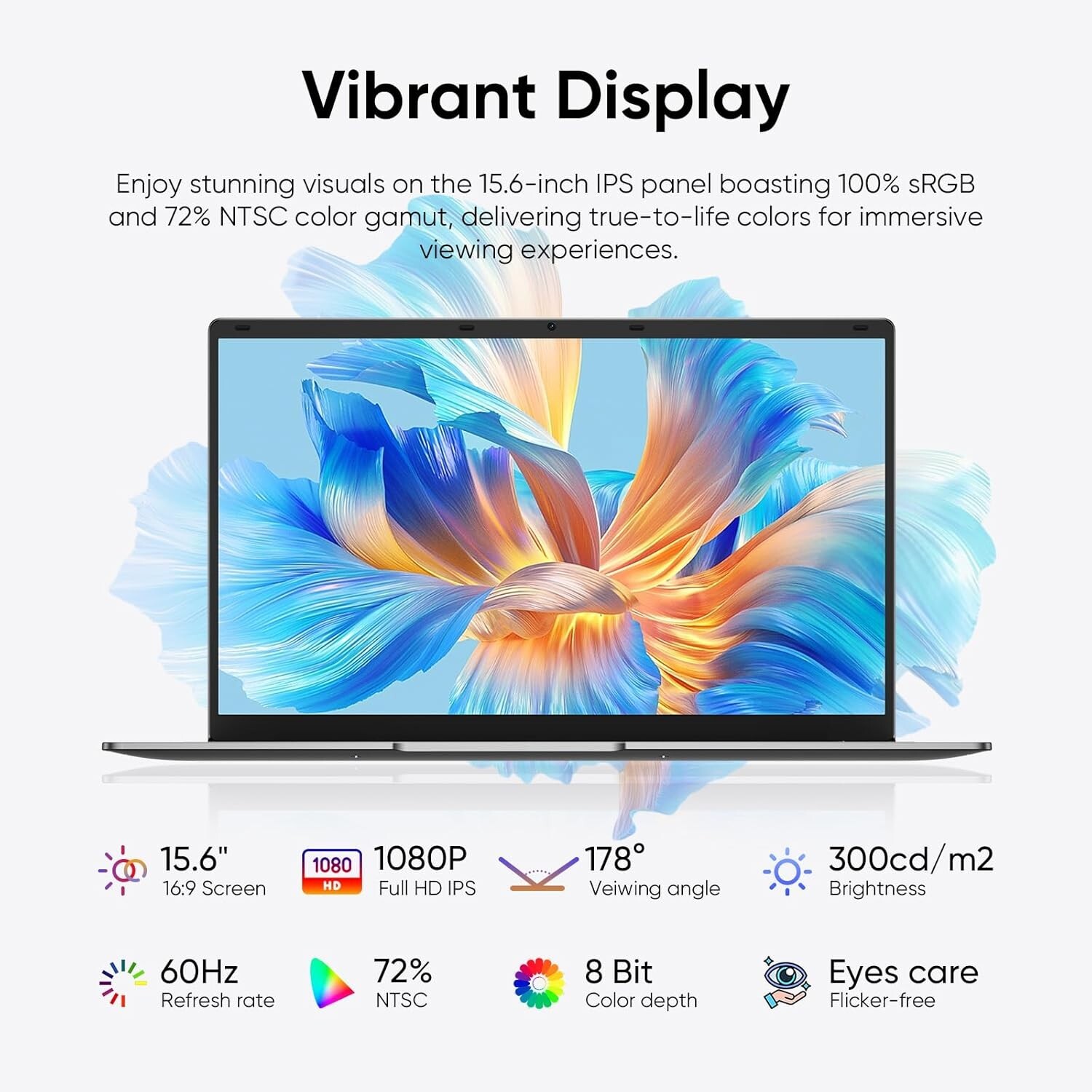 TPV 15.6″ Silver / Intel N4000, Win 11 Pro Laptop, MS Office 2024, 8GB RAM 256GB