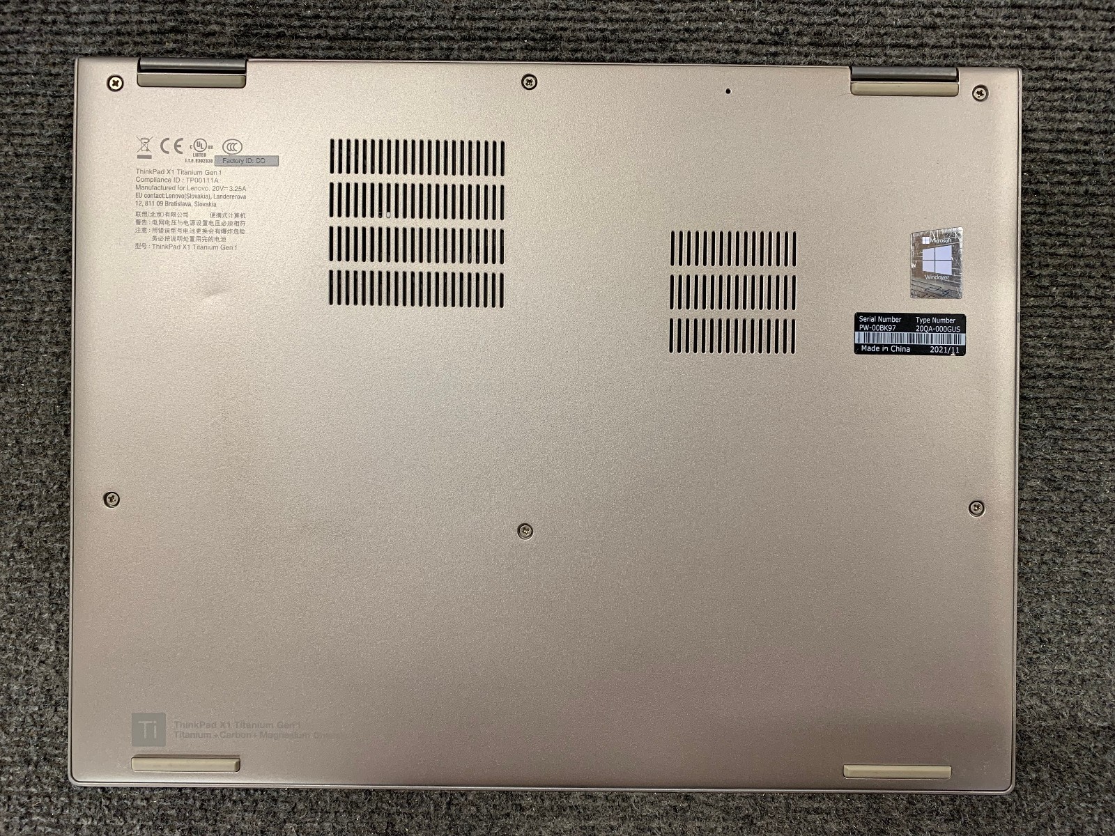 Lenovo ThinkPad X1T Gen 1 14″ 2-in-1 i7-1160G7 16GB No Storage Remote Managed