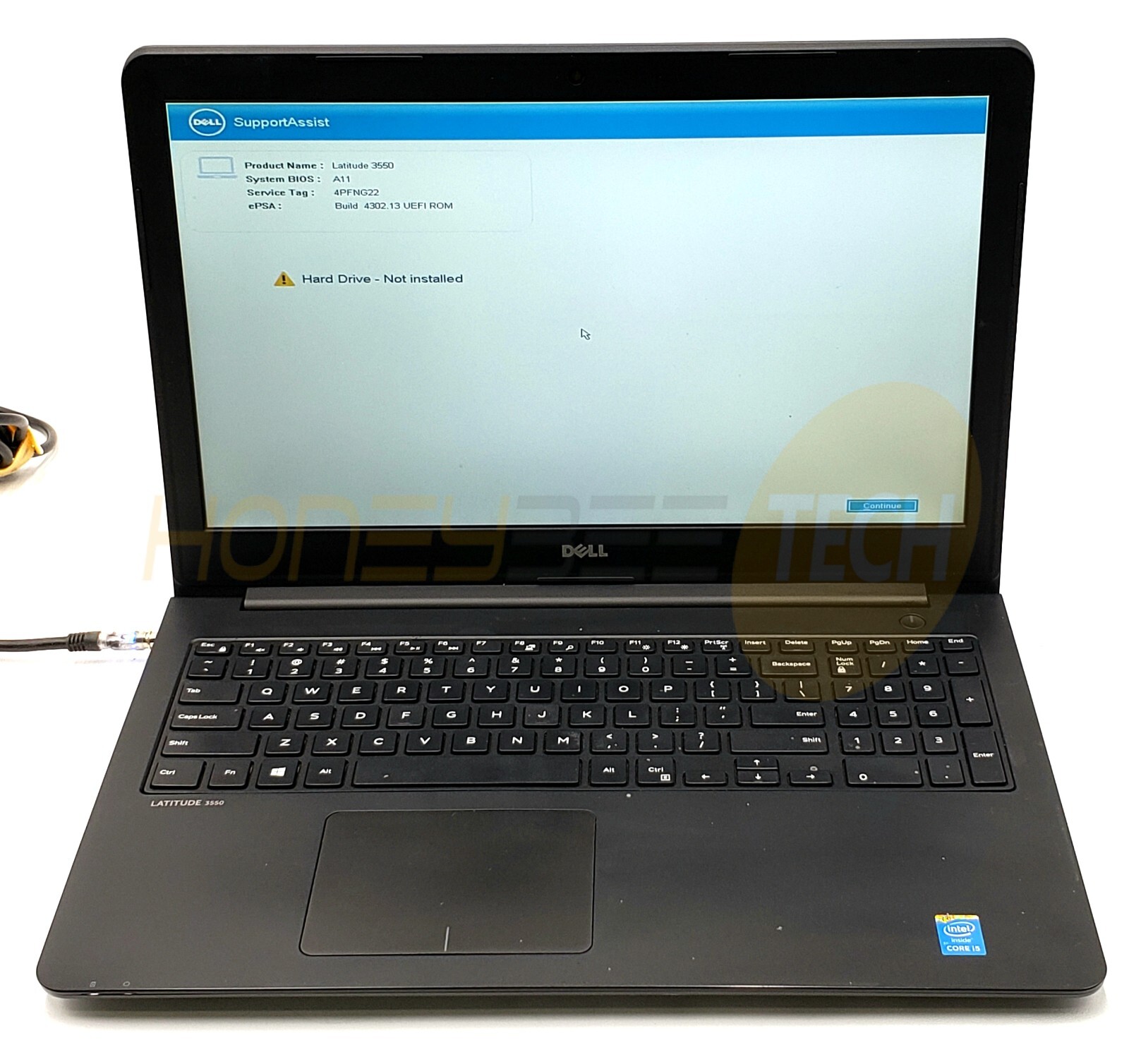 DELL LATITUDE 3550 INTEL CORE i5-5200U 2.2GHZ 8GB RAM LAPTOP NO HDD NO OS TESTED