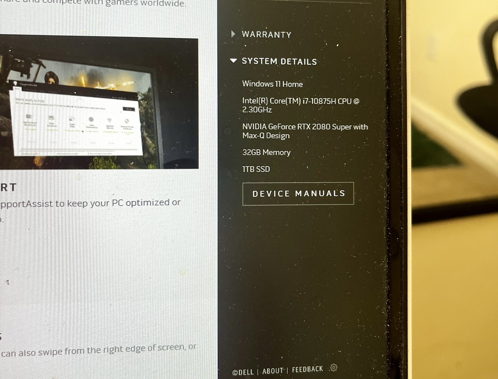 Alienware m15 R3, 15.6, 1TB, 32GB RAM, i7-10750H, NVIDIA RTX 2080 Super 8gb