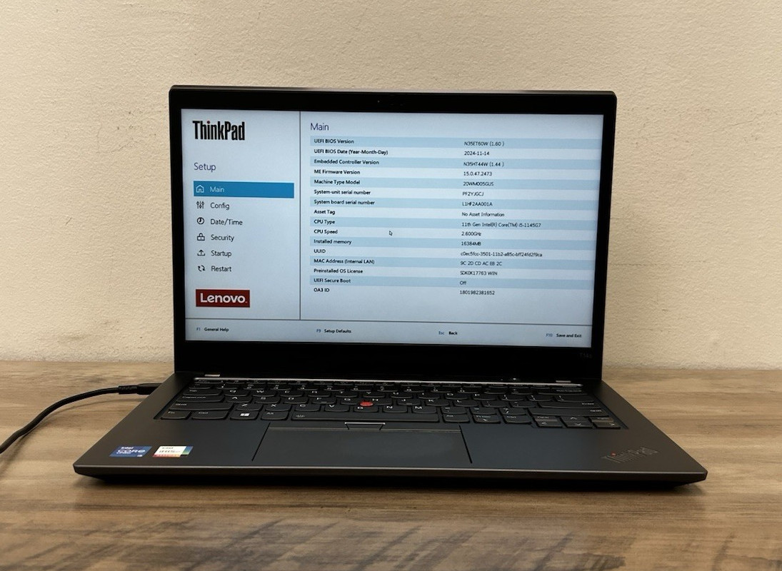 Lenovo ThinkPad T14s Gen 2 Intel Core i55-1145G7 |20WM005GUS-Touch |