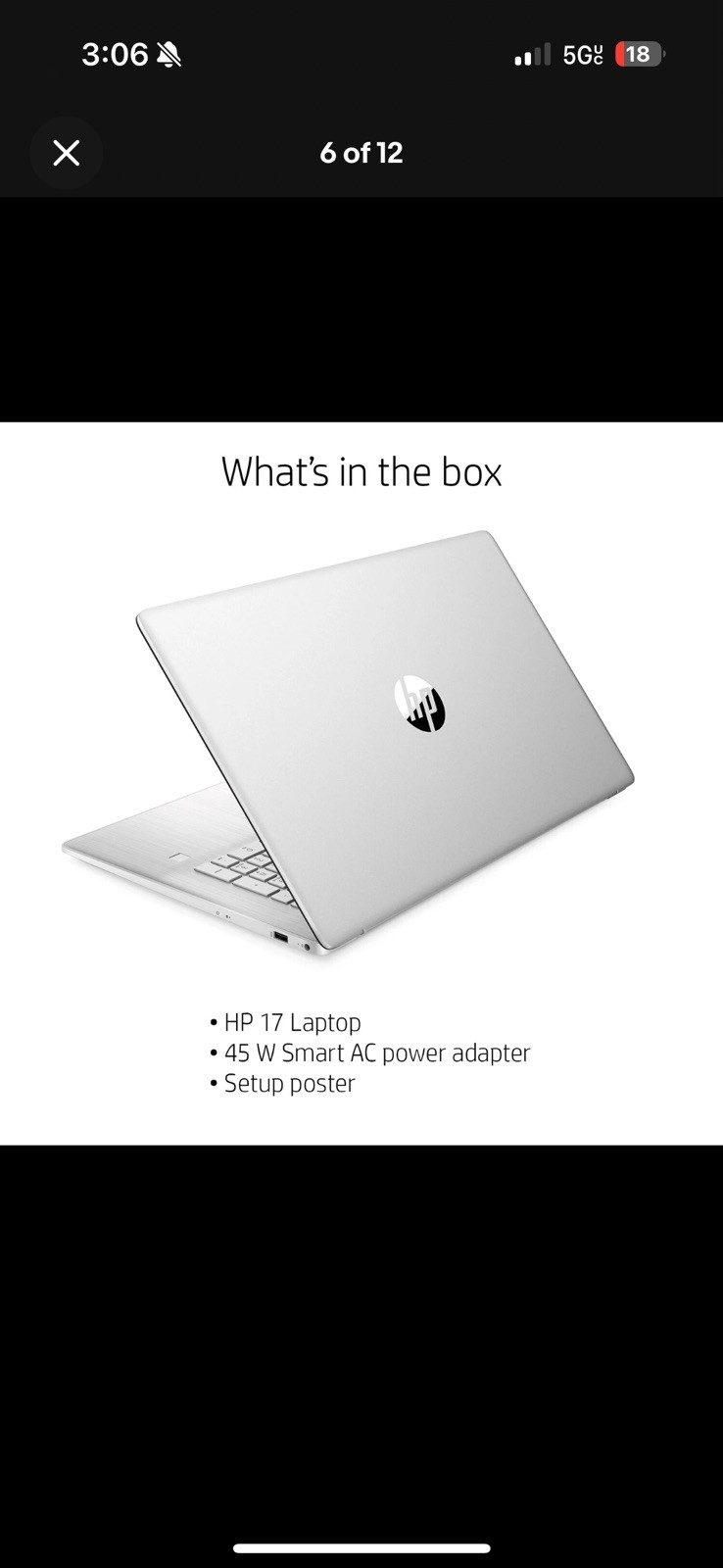 HP Laptop 17.3″ 1920 x1080 – Intel®️ Core™️ i7-1165G7 – 512GB SSD – 8GB Ram 🔥