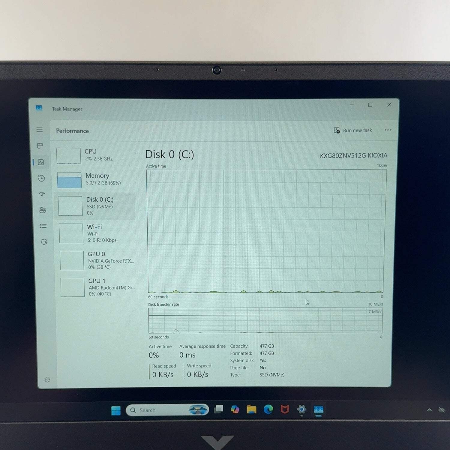 HP Victus 15-FB1013DX 15.6″ Ryzen 5 7535HS 3.3 GHz 8GB RAM 500GB SSD RTX 2050