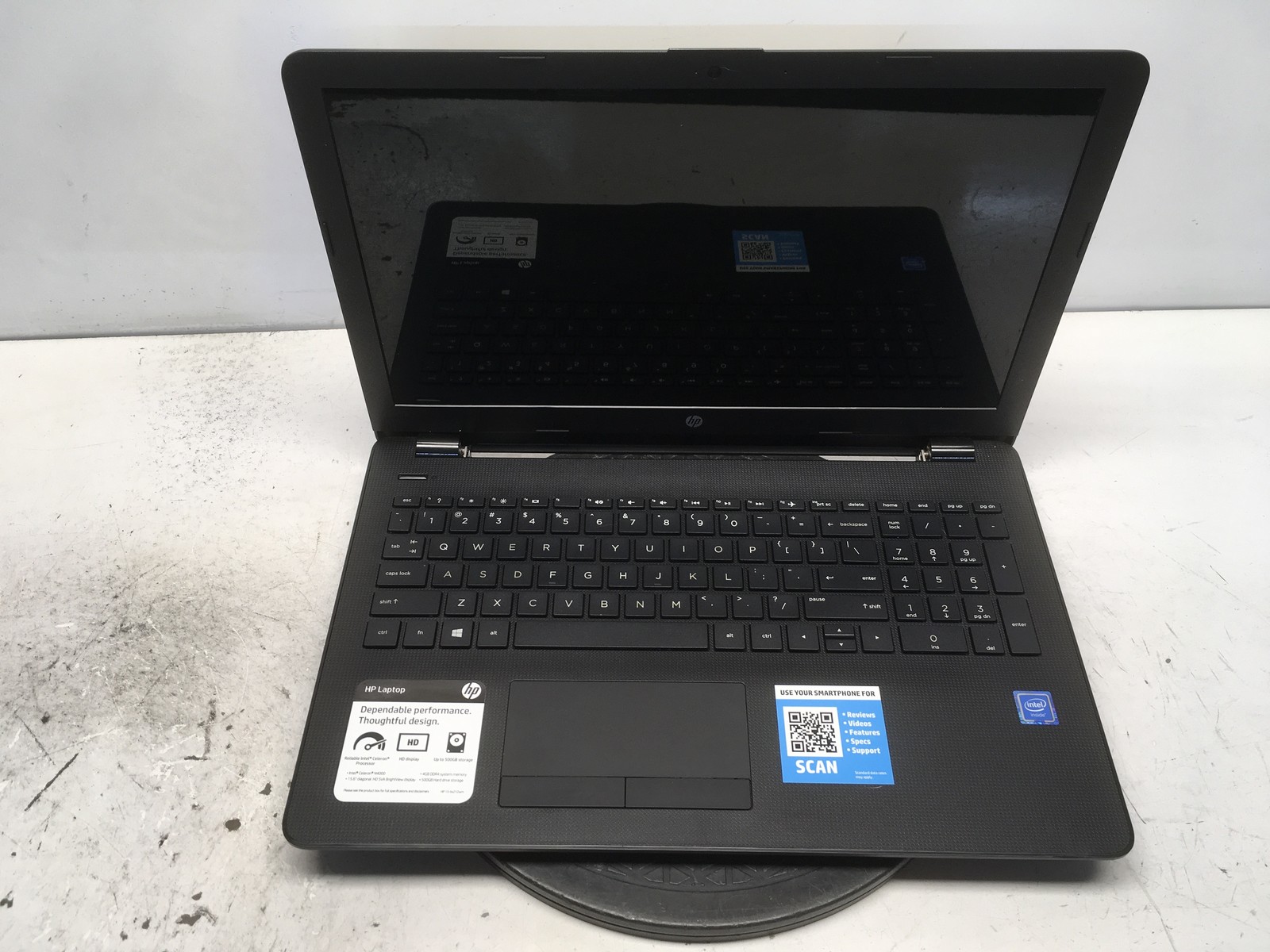 HP 15-BS212WM Intel Celeron N4000 1.1GHz 4 GB NO HDD No Batt
