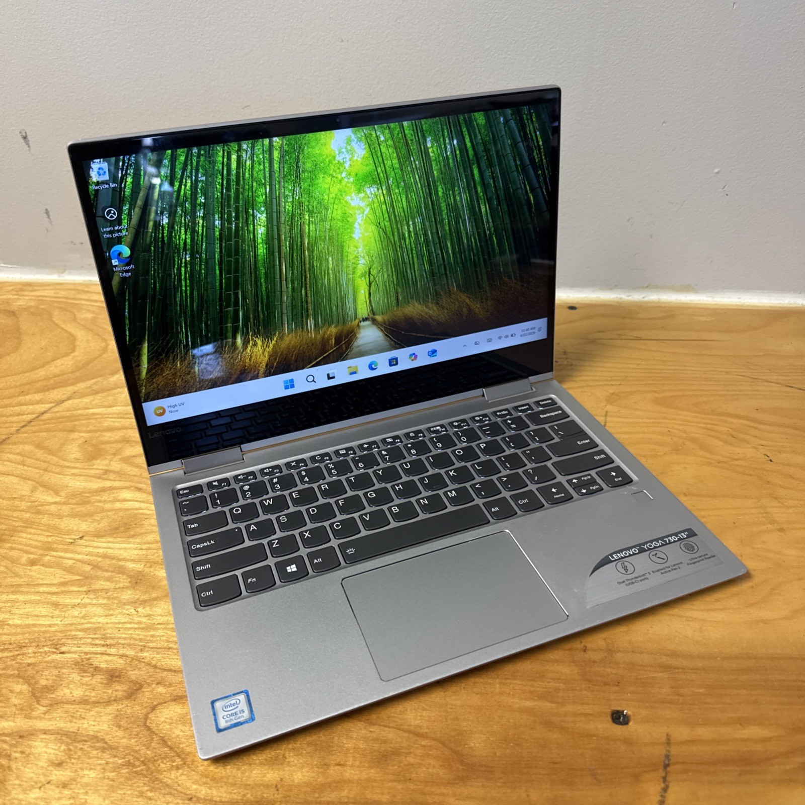 Lenovo Yoga 730 13 Silver FHD TOUCH i5-8250U 1.60GHz 8GB 256GB SSD Very Good